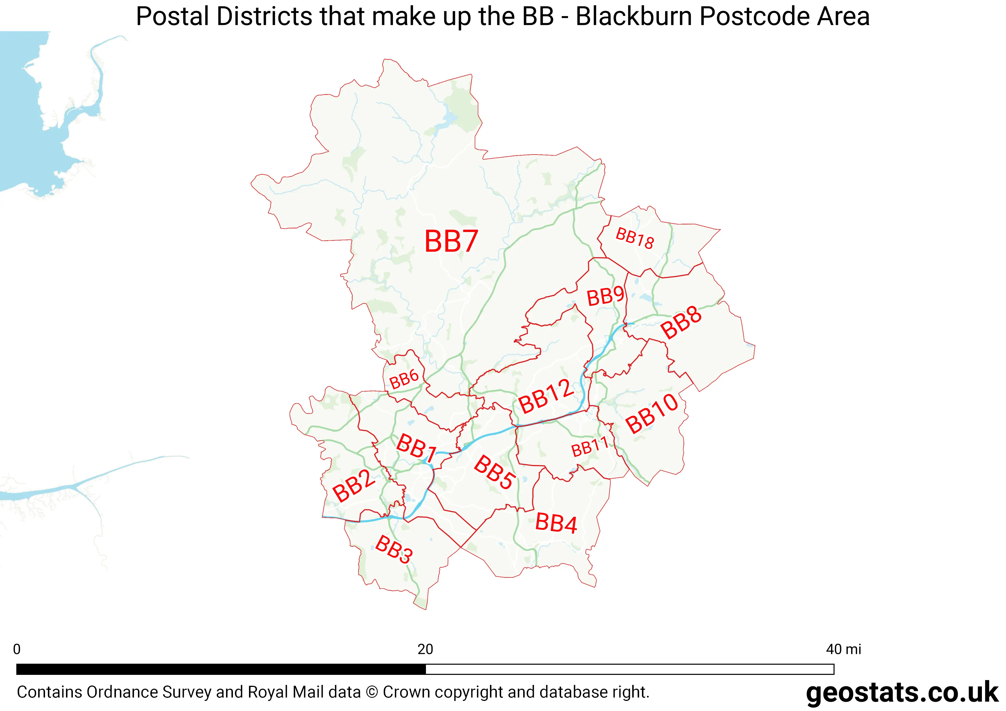 Map of the BB  area