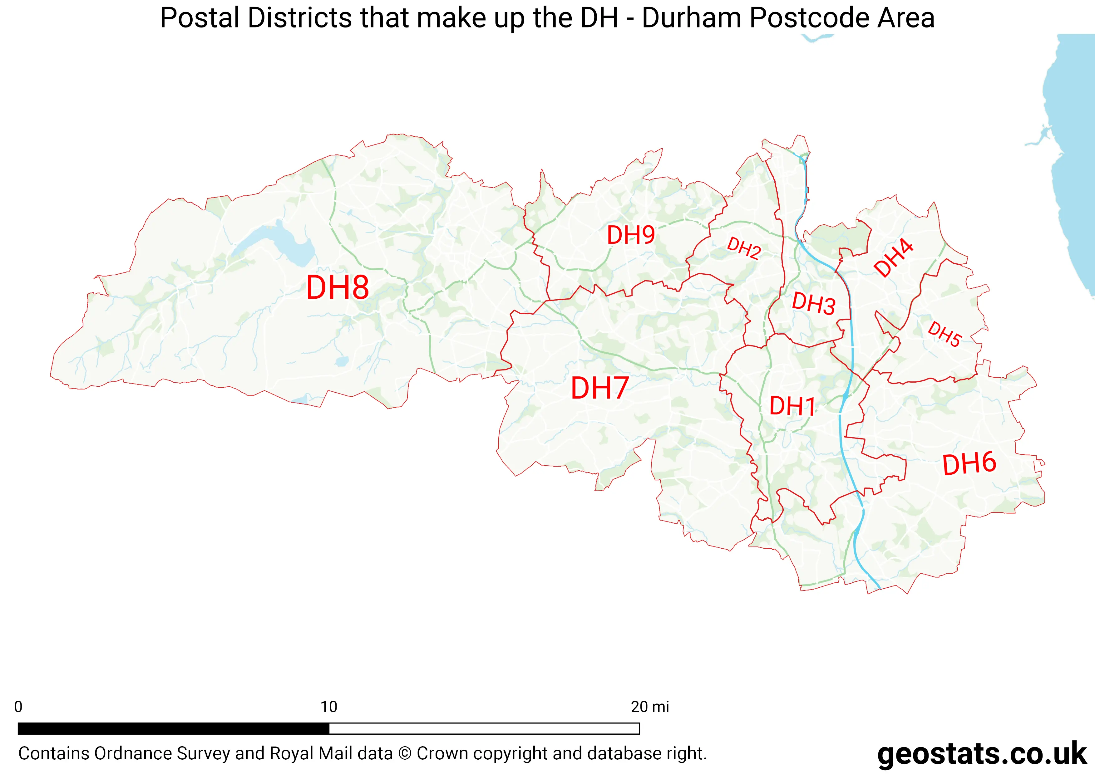 Map of the DH  area