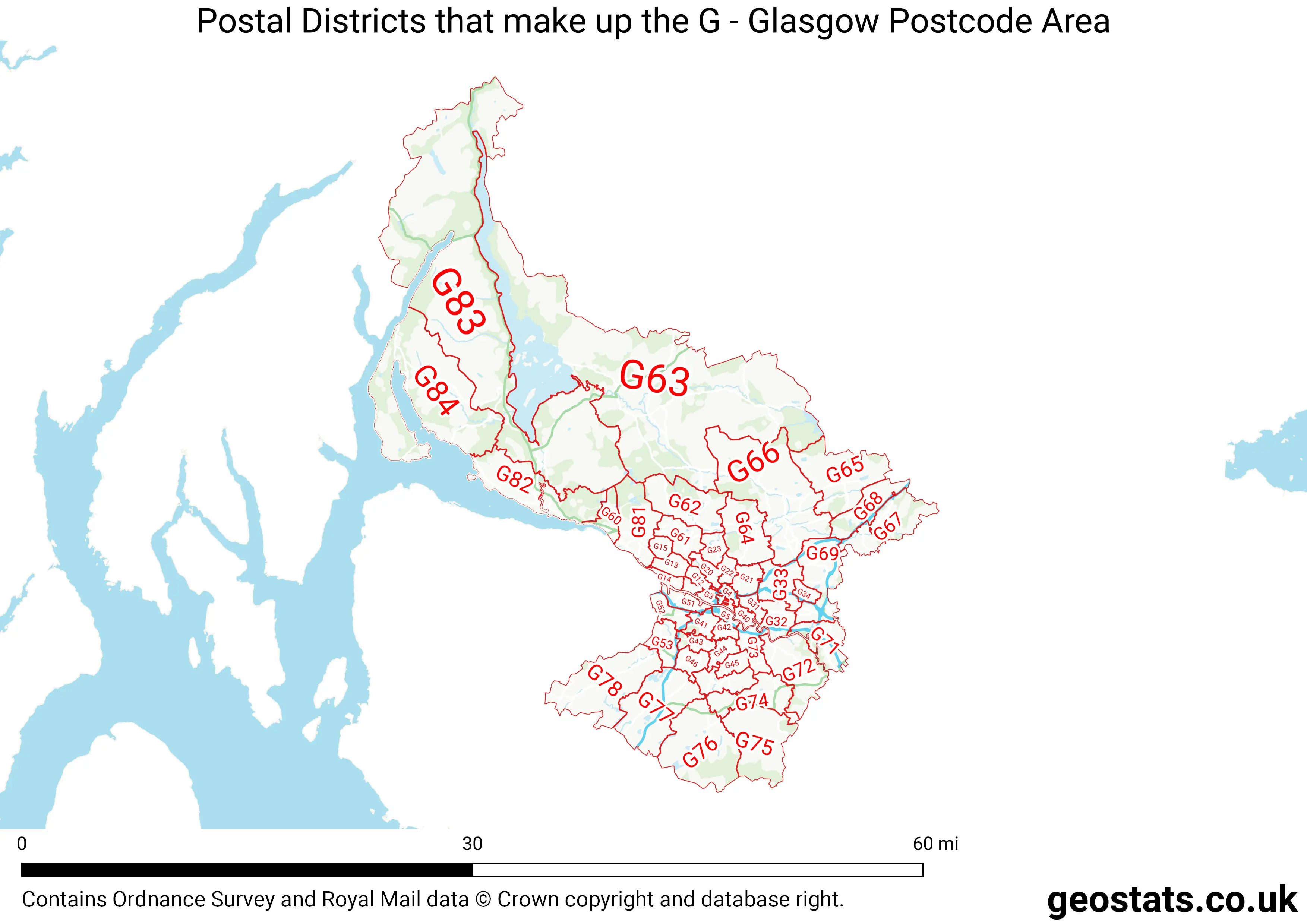 Map of the G  area