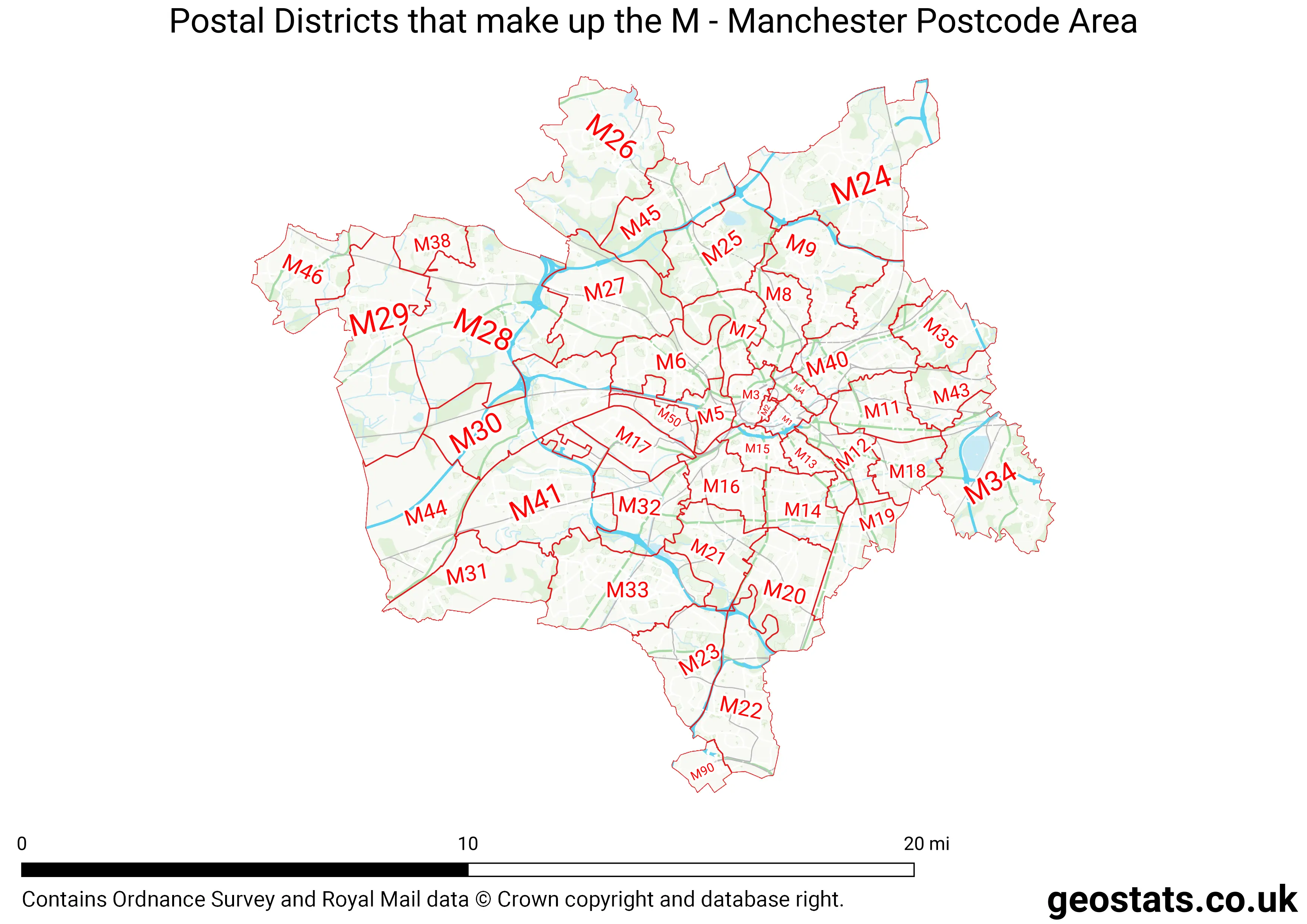 Map of the M  area