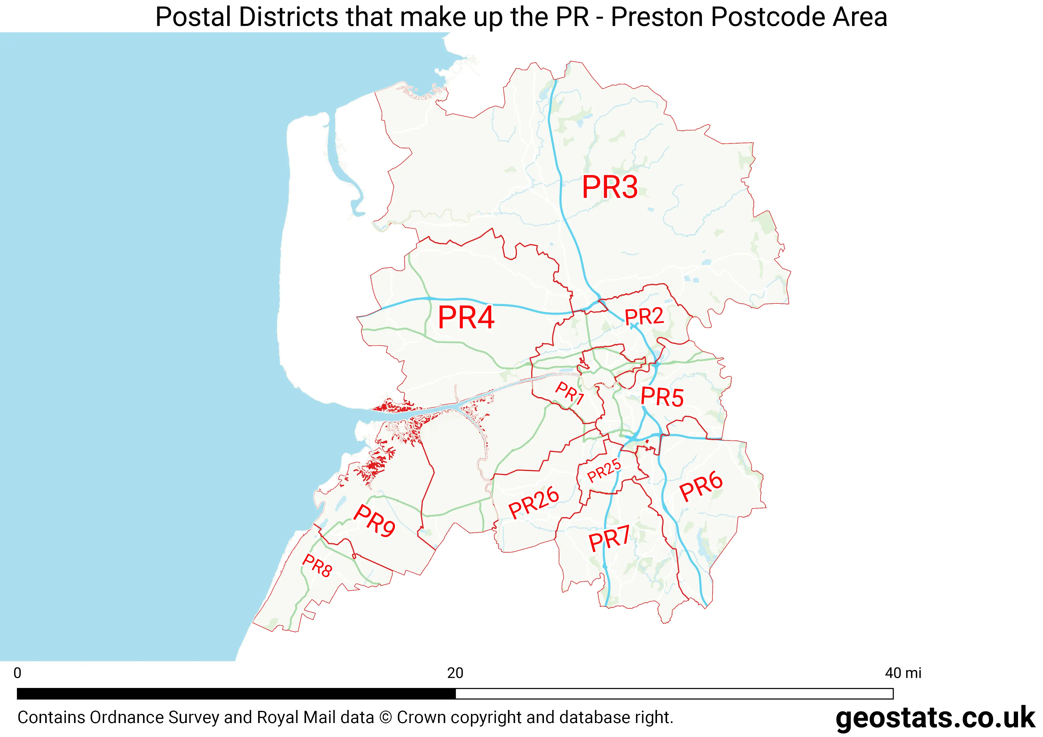 Map of the PR  area