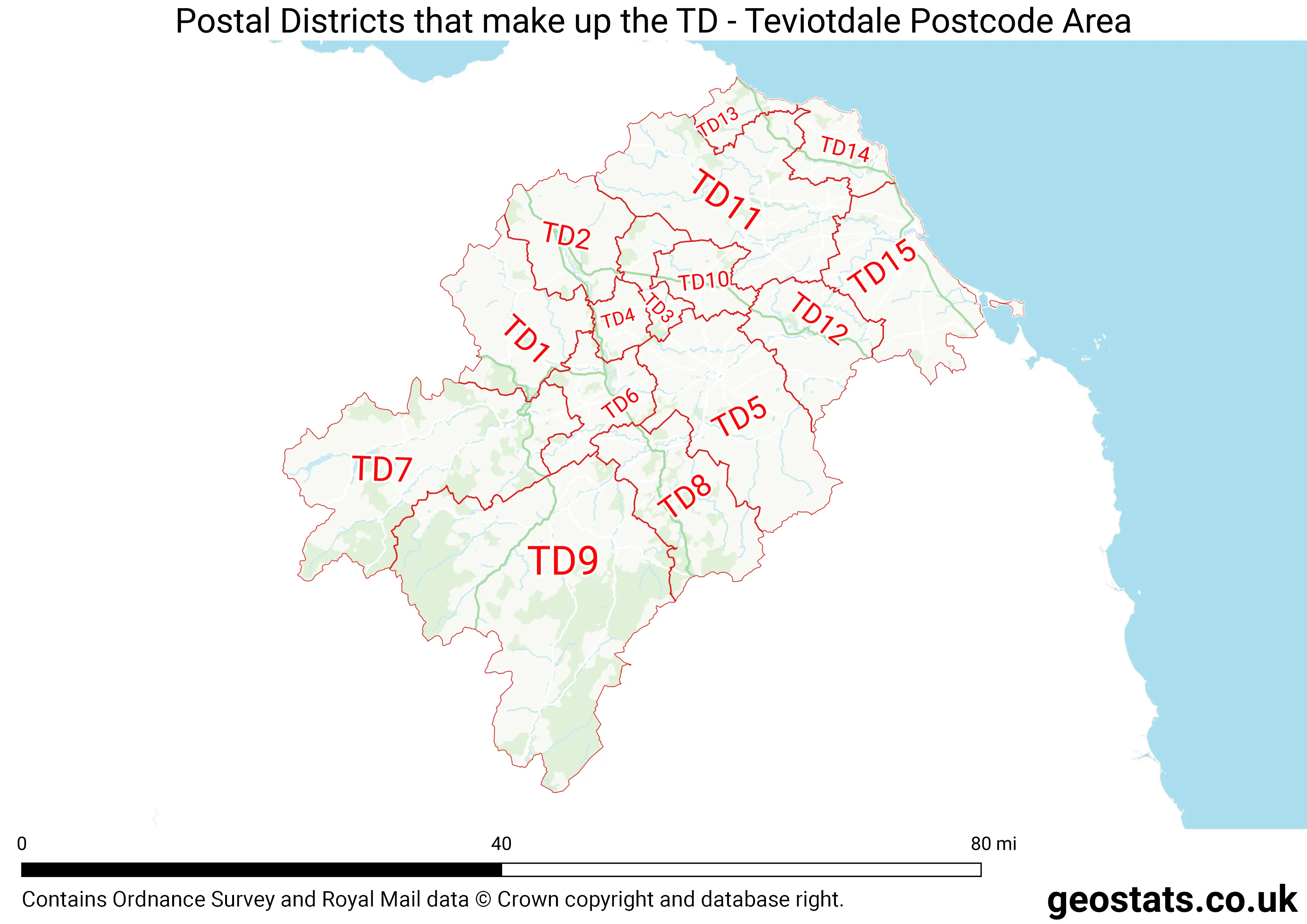 Map of the TD  area