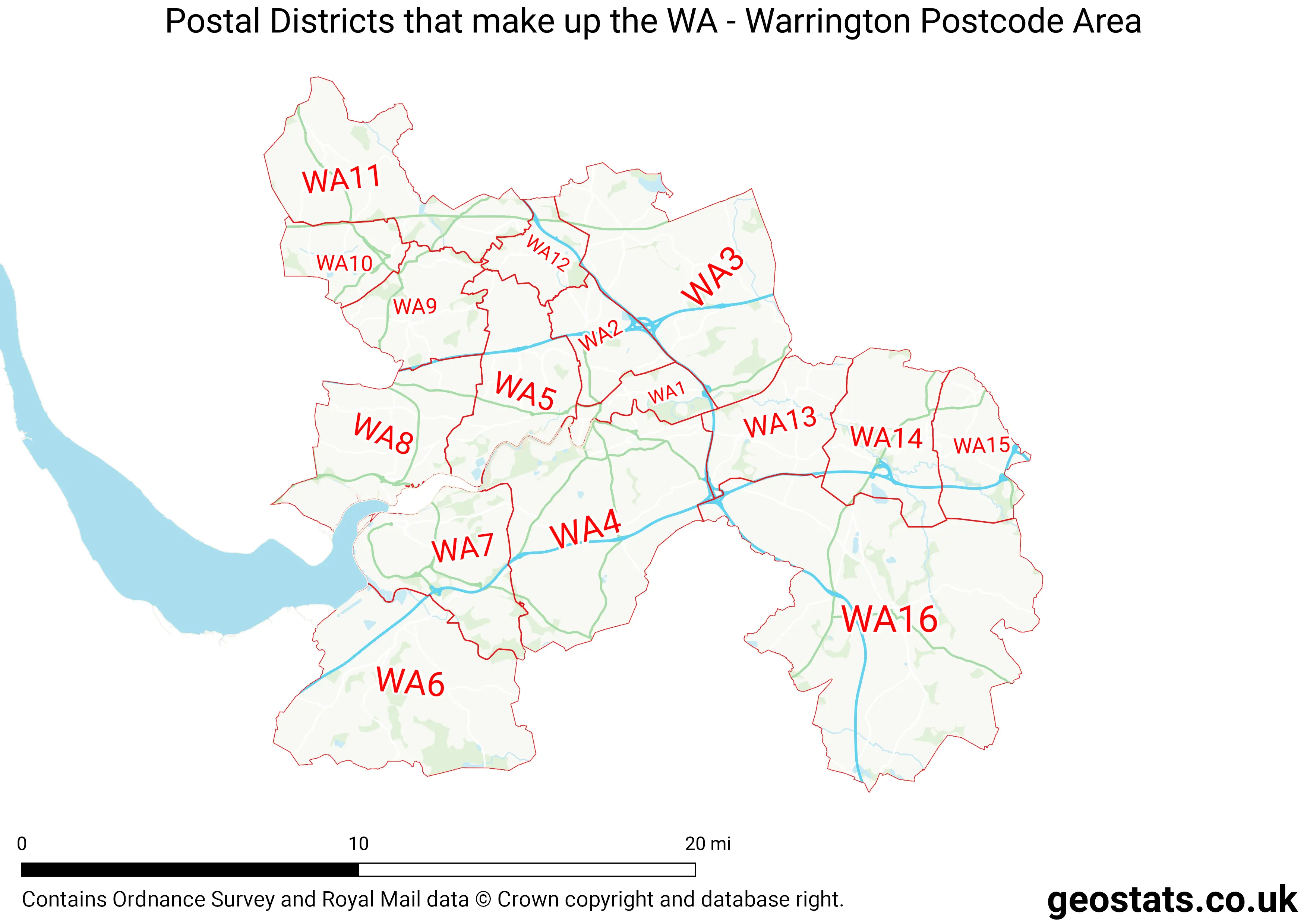Map of the WA  area