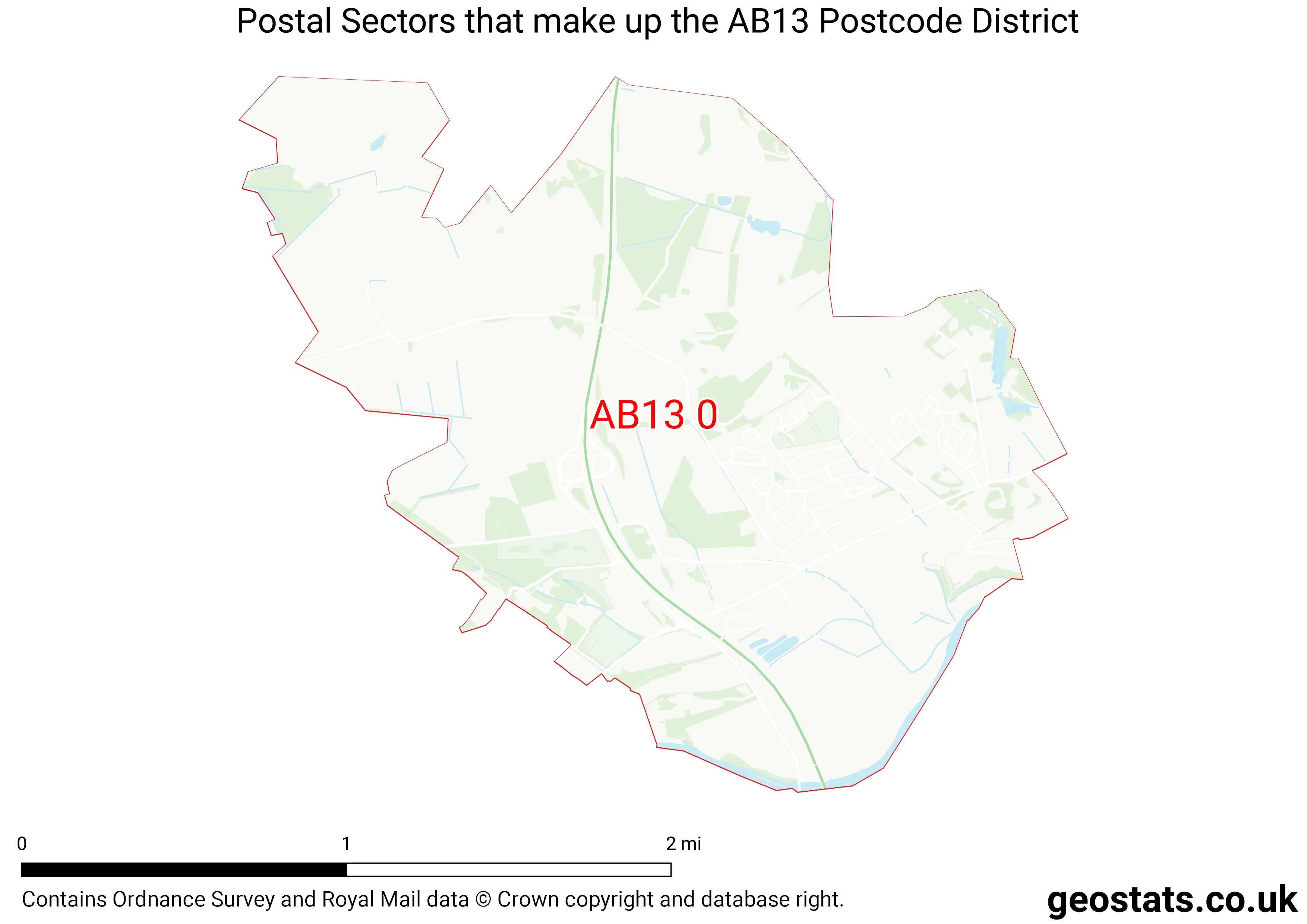 Map of the AB13  District