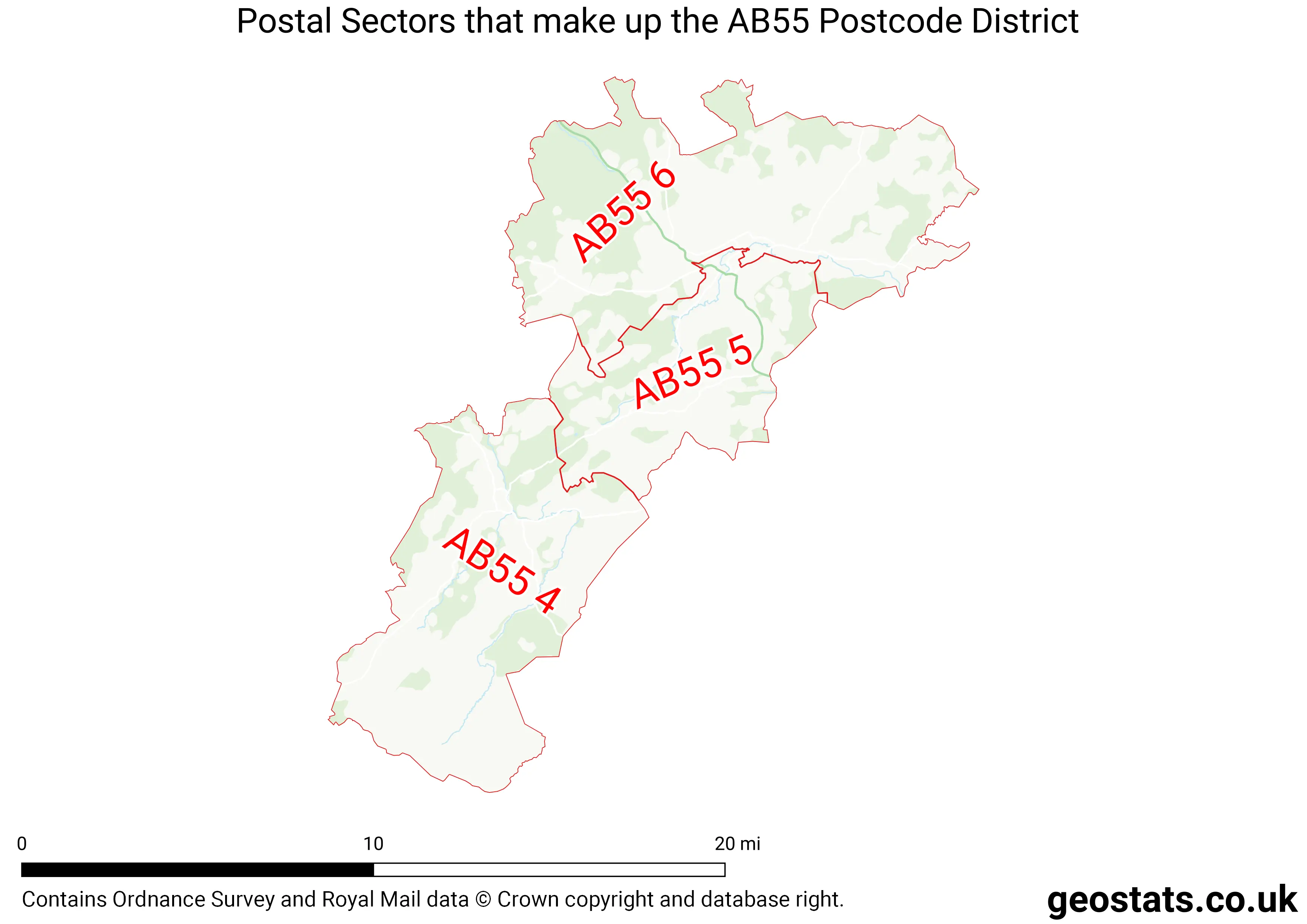Map of the AB55  District
