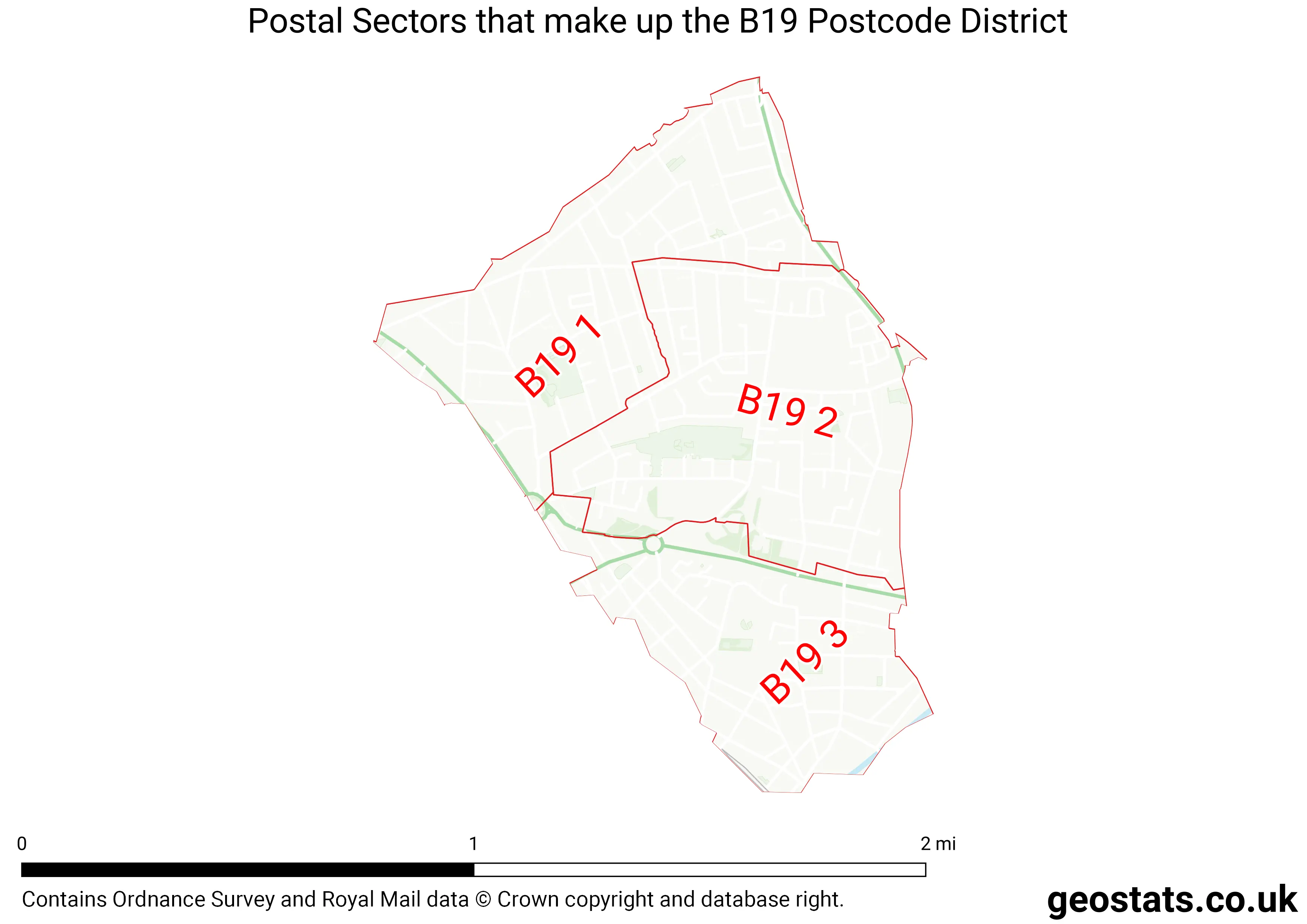 Map of the B19  District