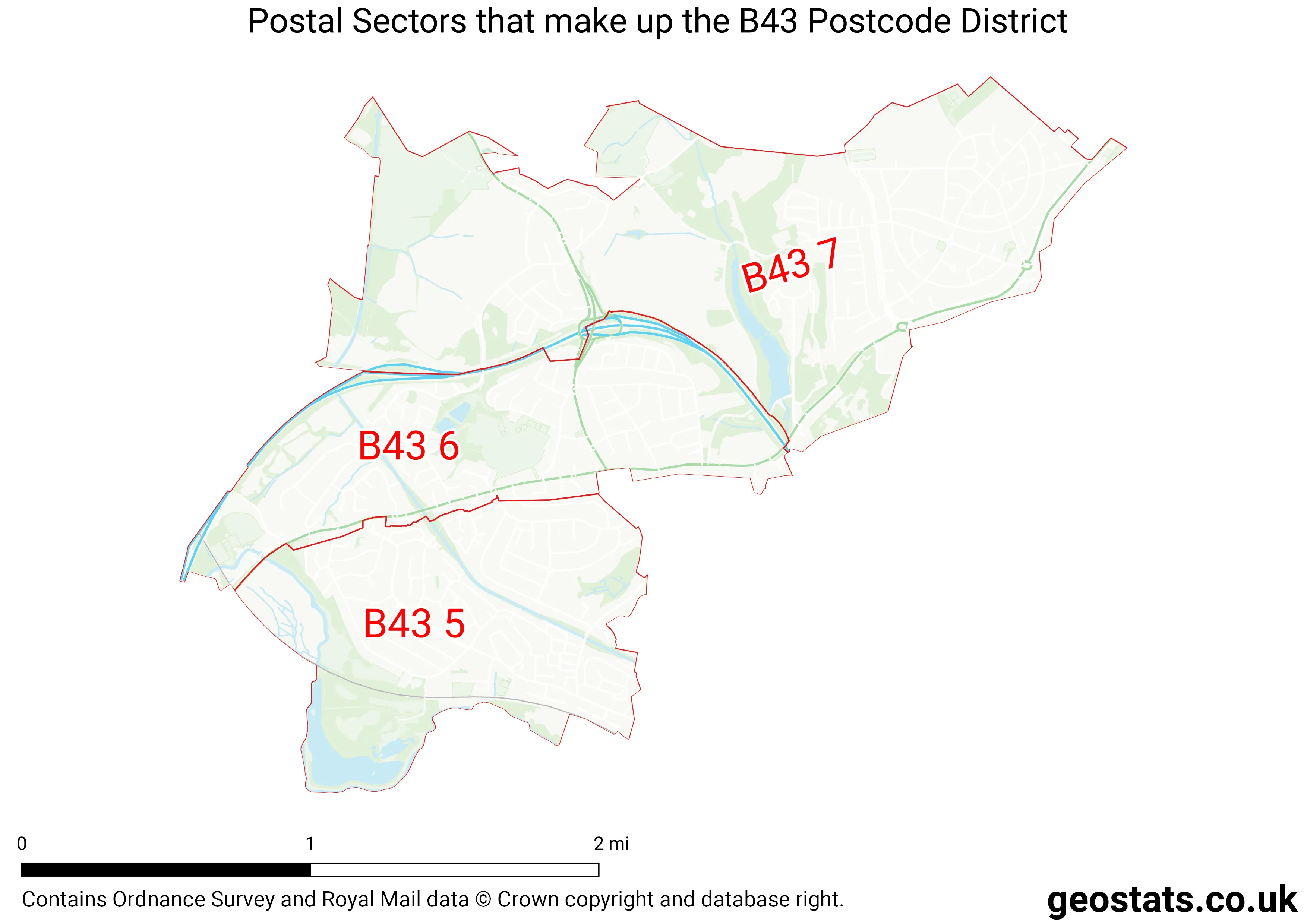 Map of the B43  District