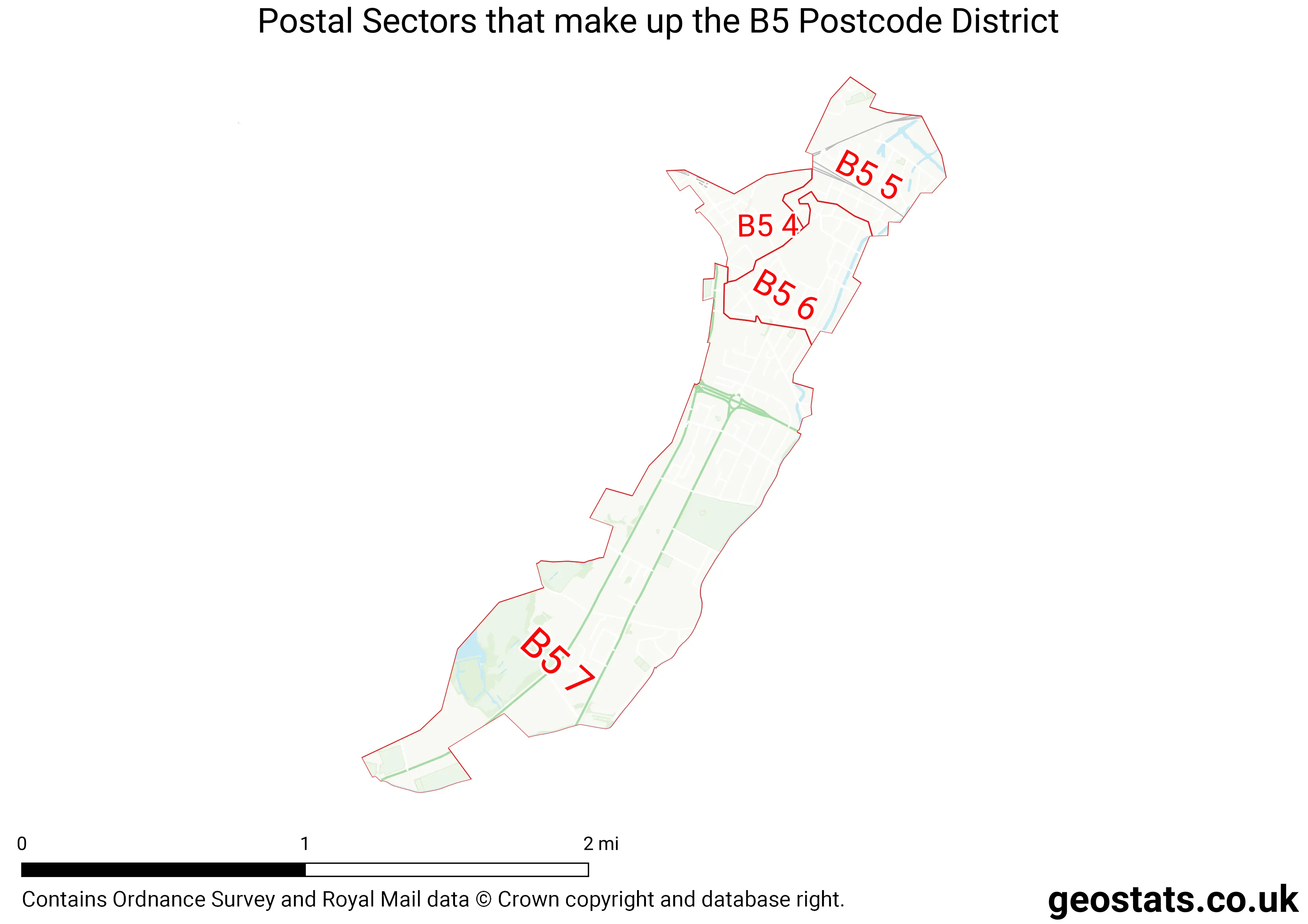Map of the B5  District