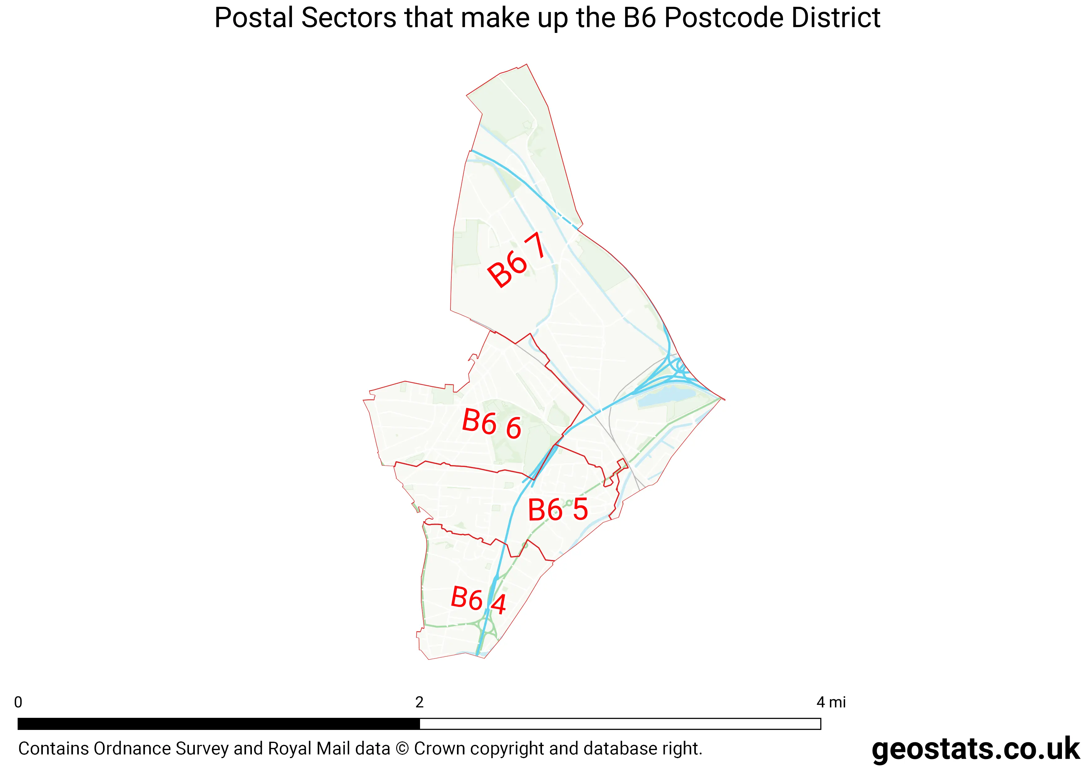 Map of the B6  District