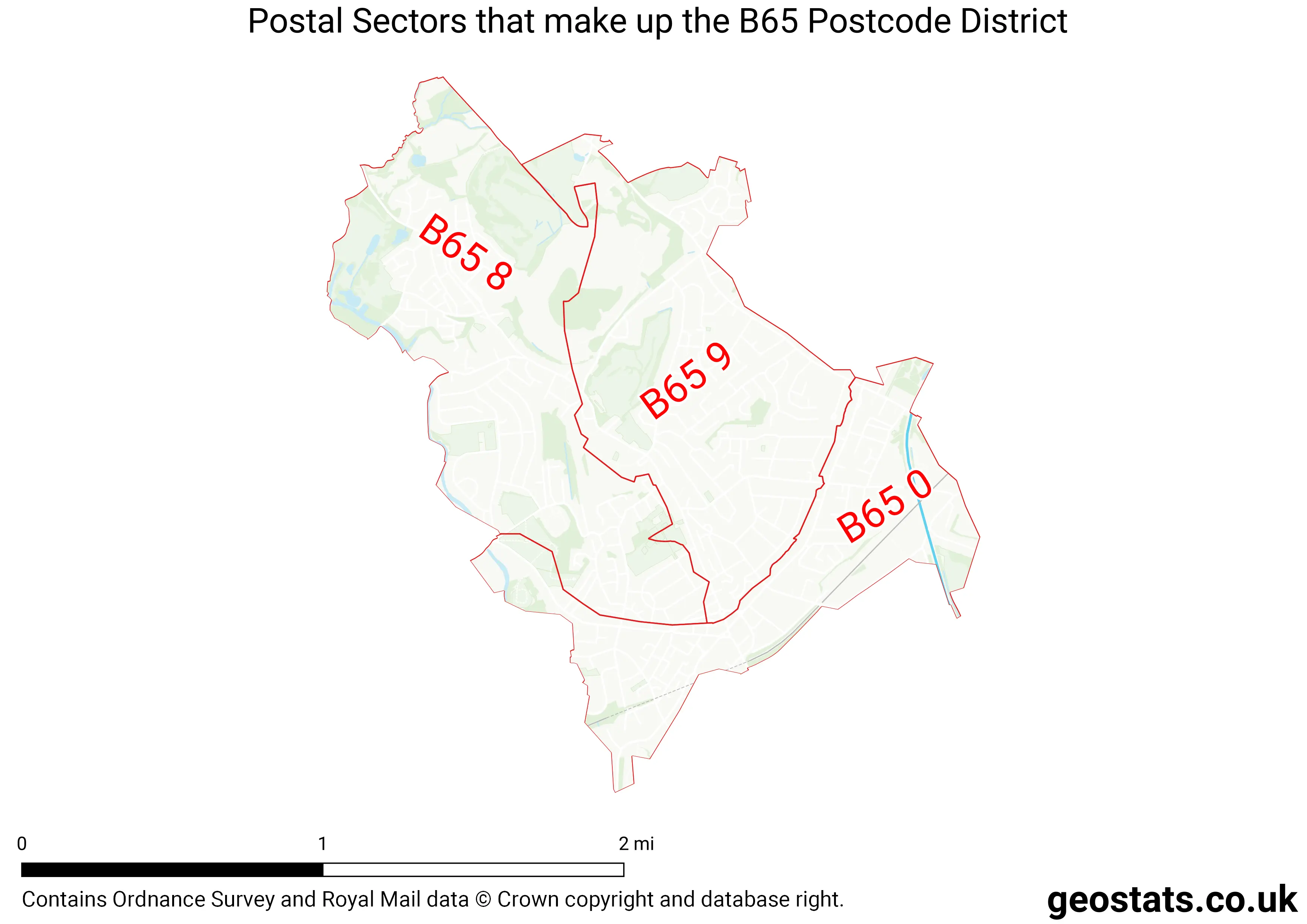 Map of the B65  District