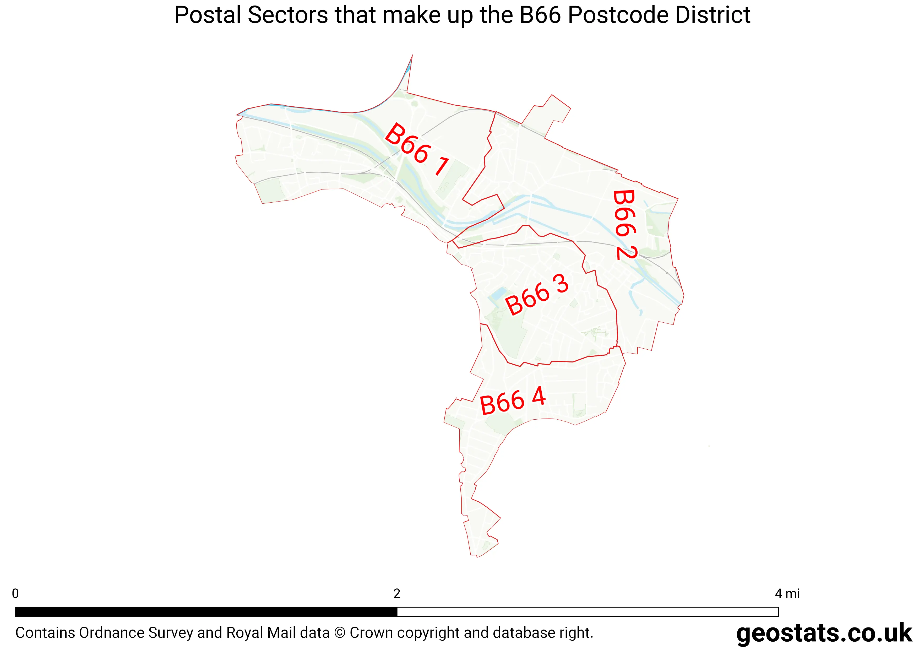 Map of the B66  District
