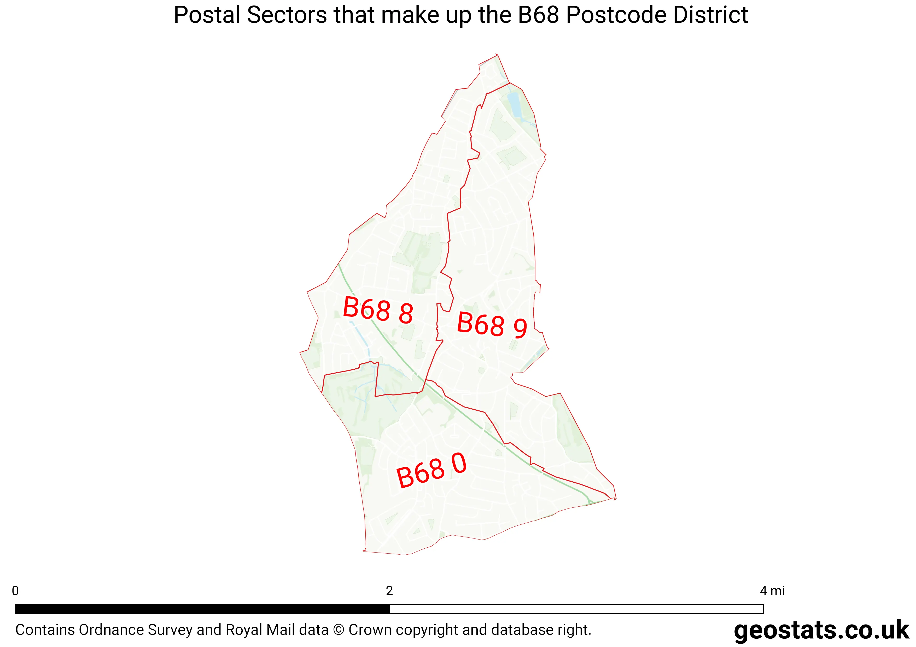 Map of the B68  District