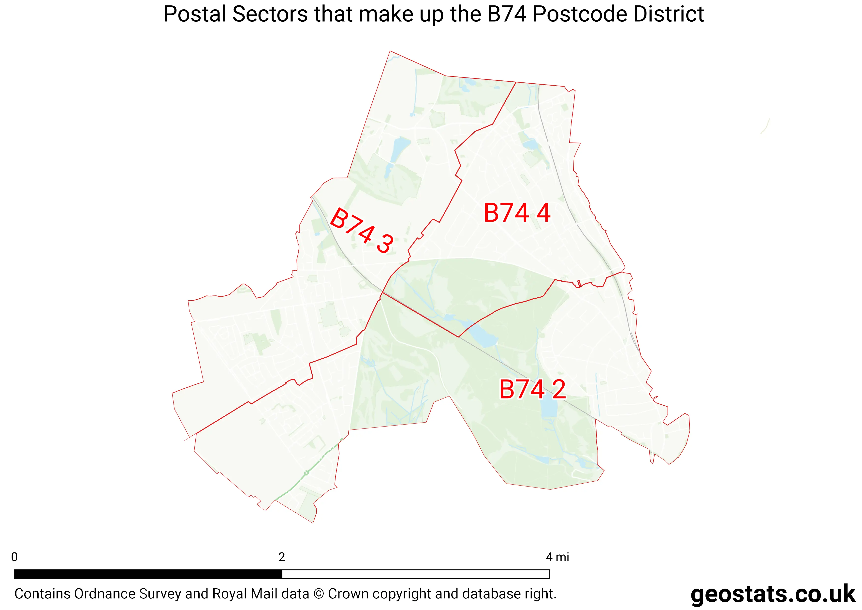 Map of the B74  District