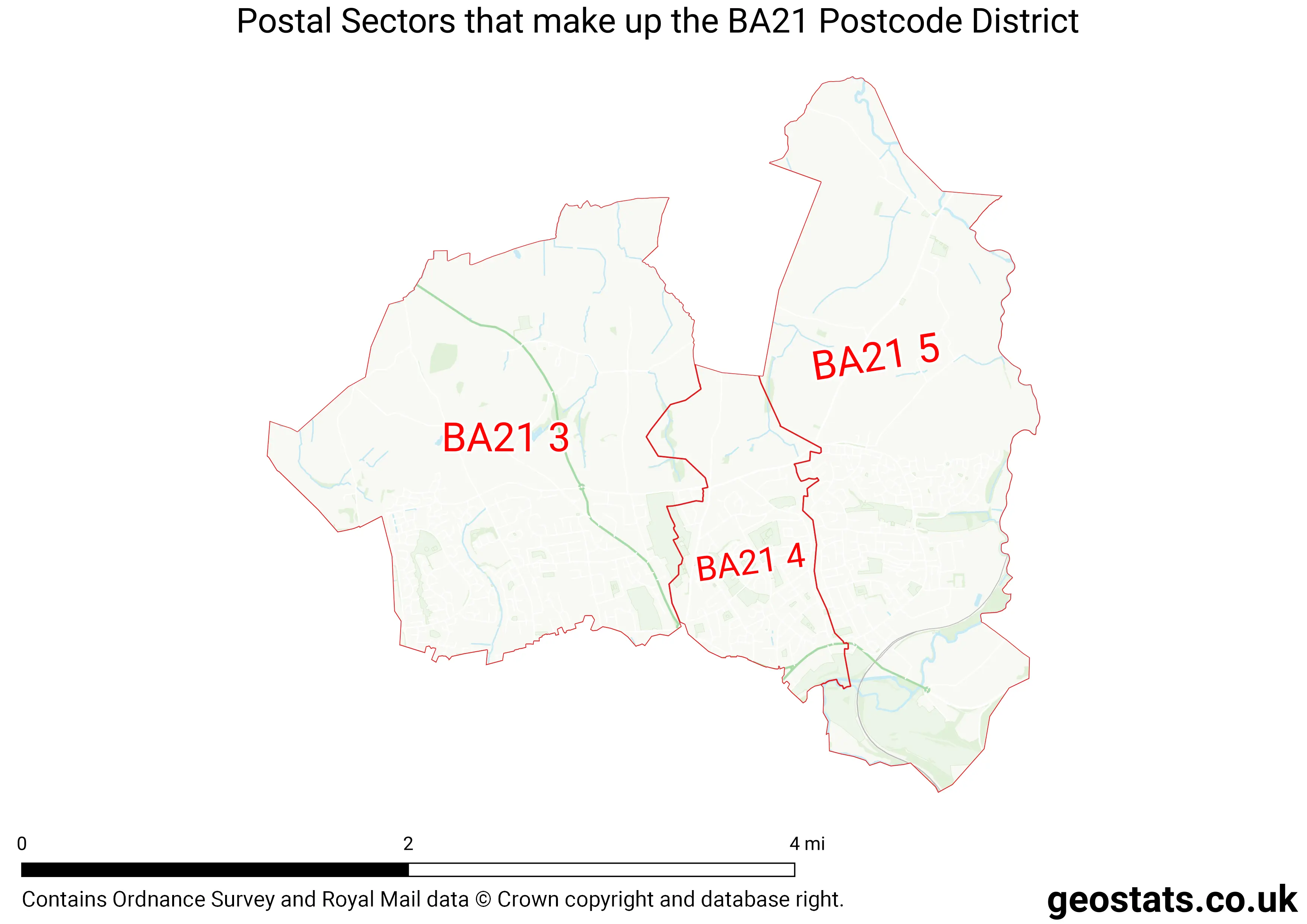 Map of the BA21  District