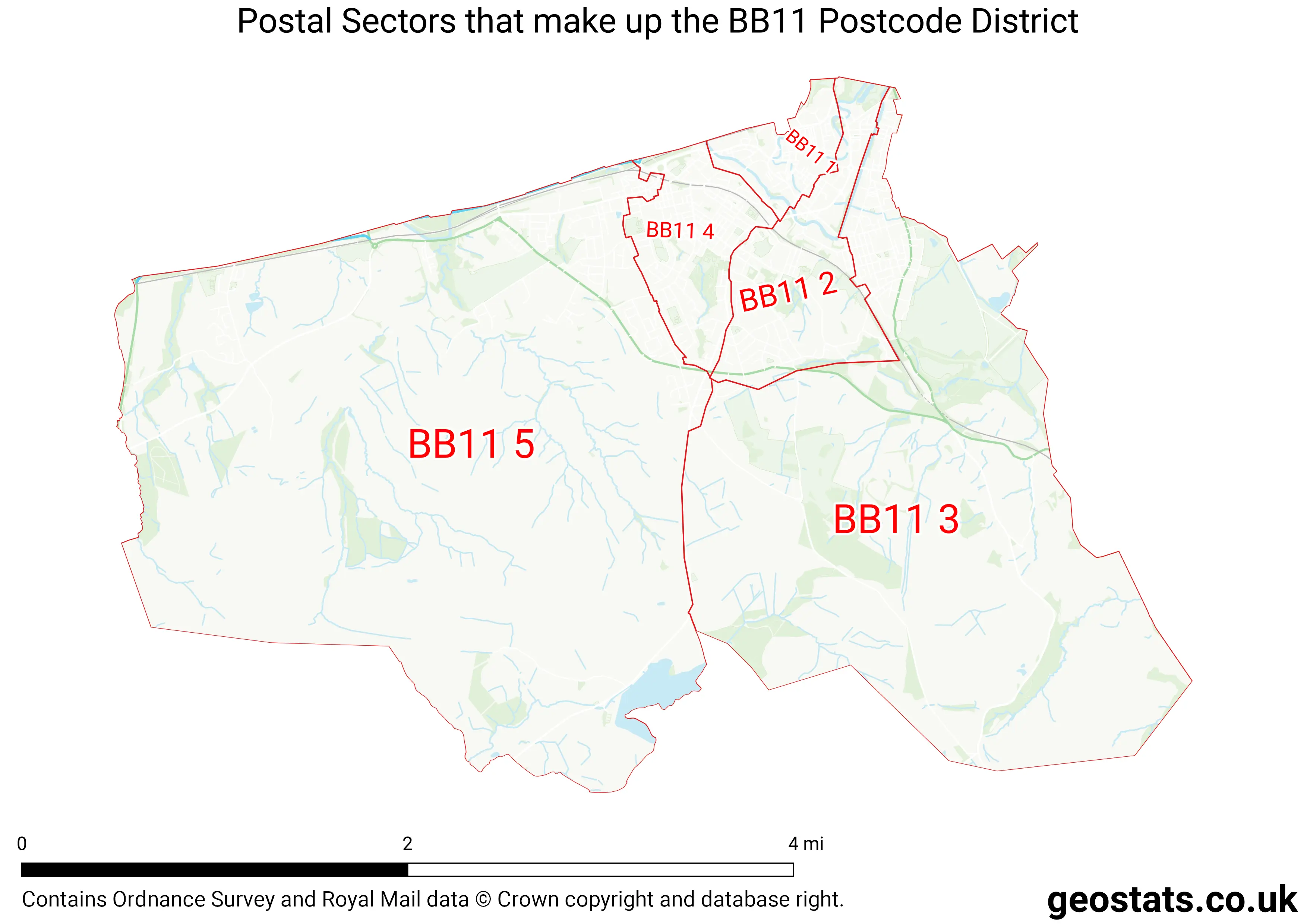 Map of the BB11  District