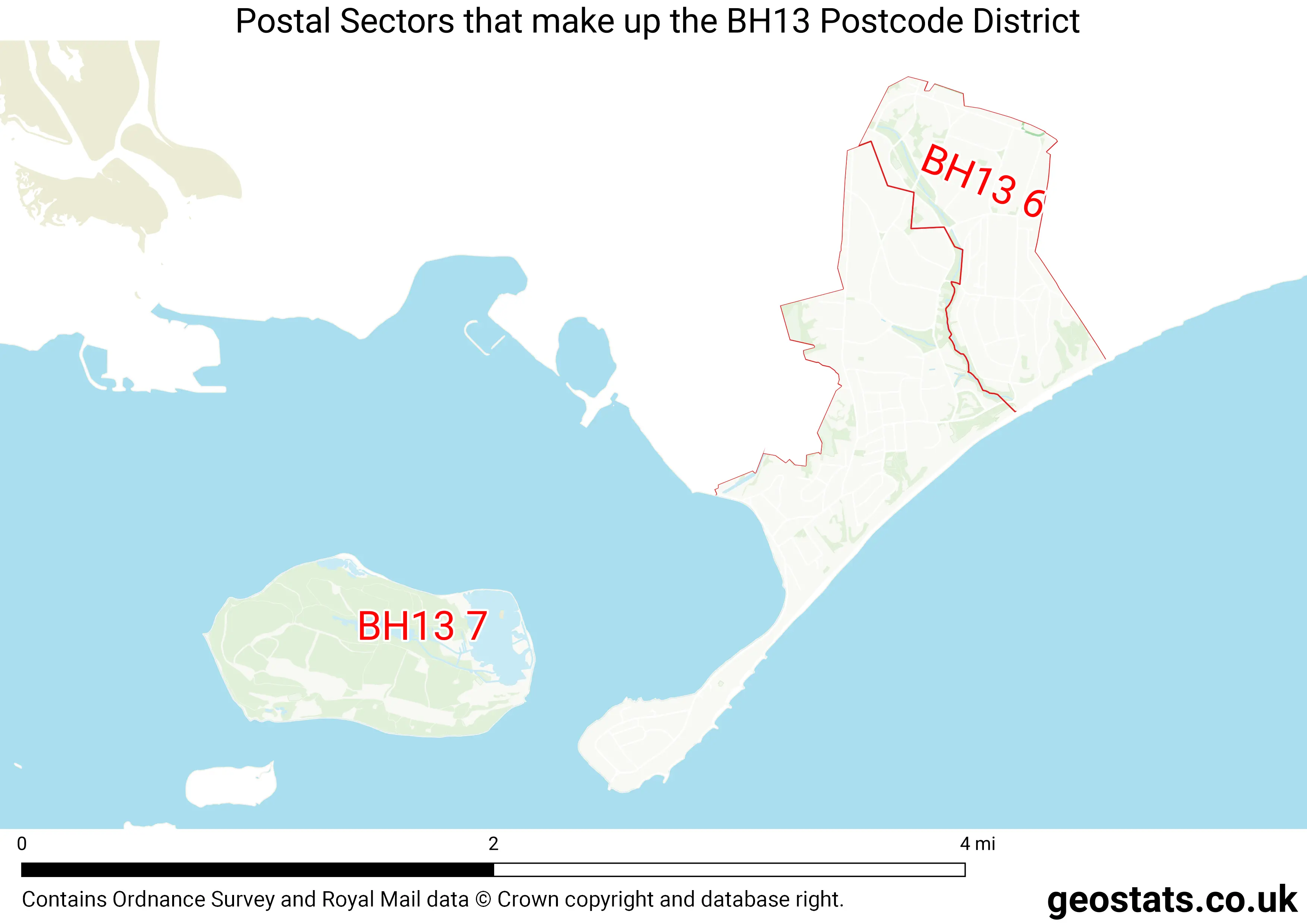 Map of the BH13  District