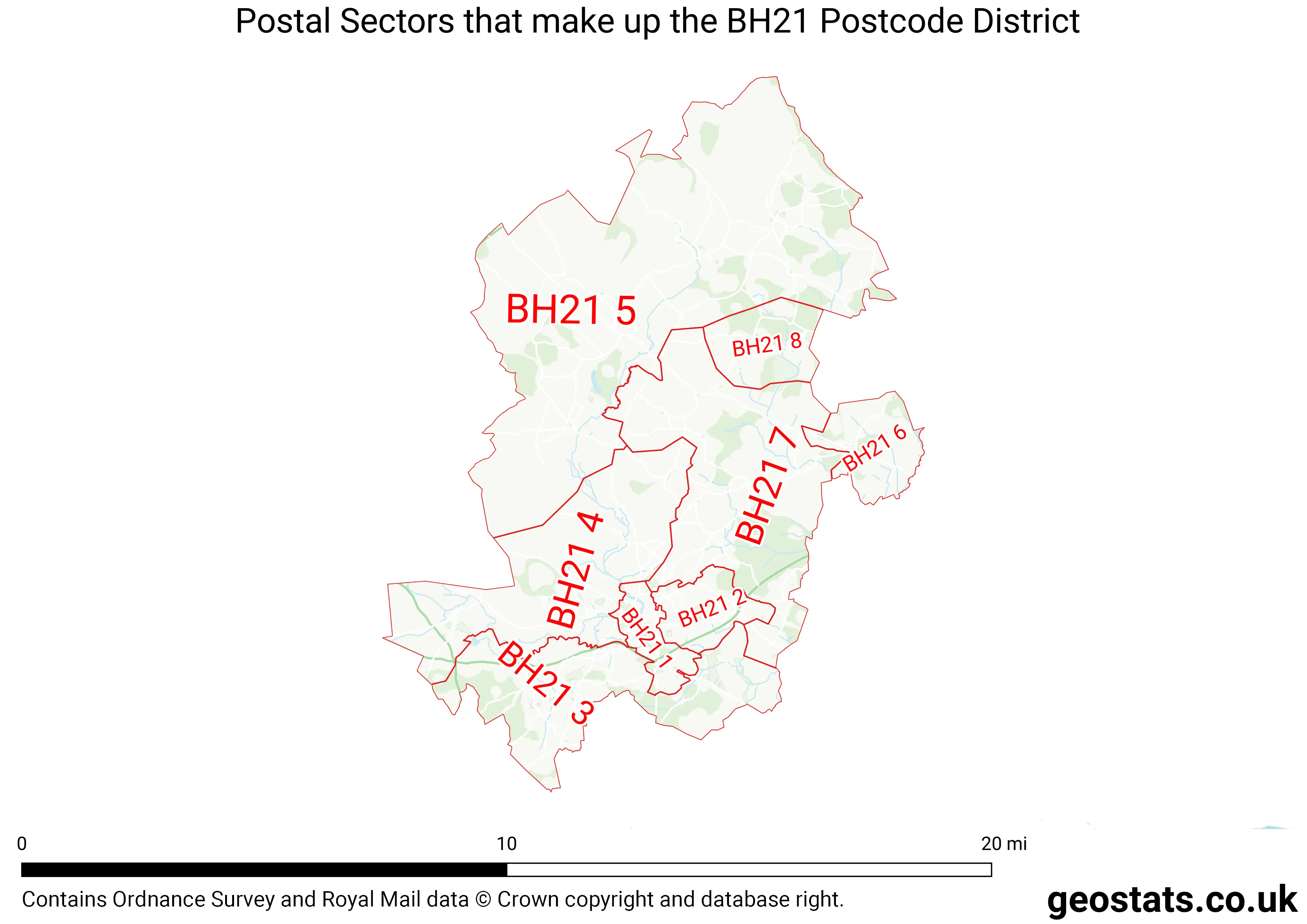Map of the BH21  District
