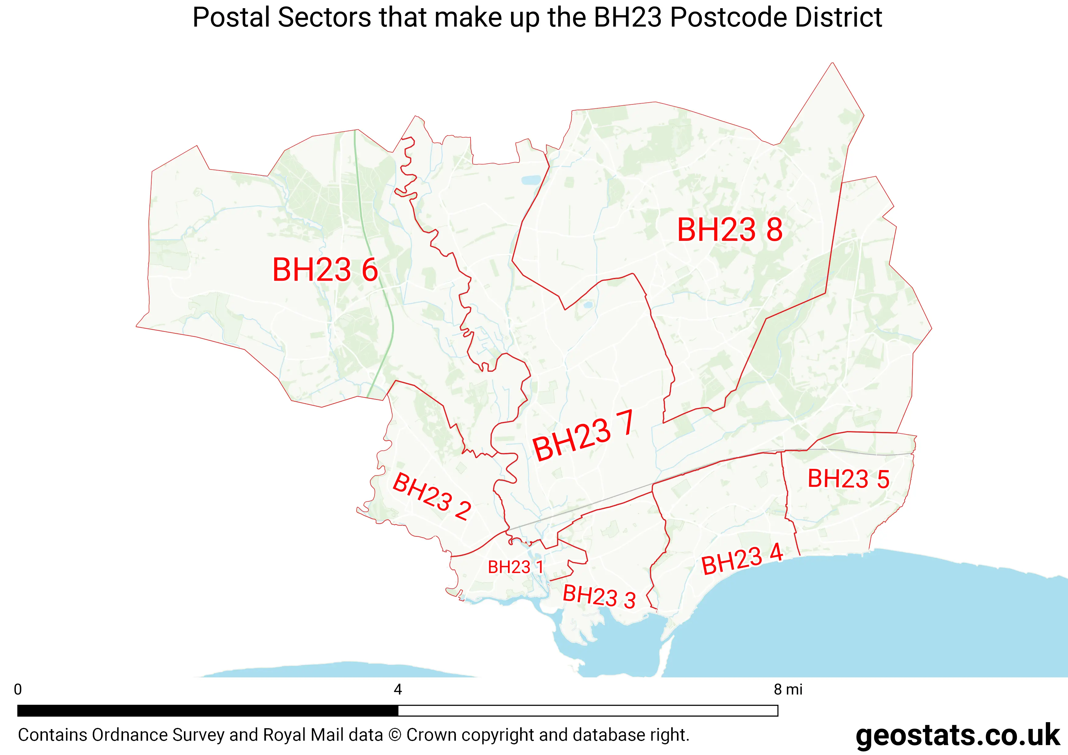 Map of the BH23  District