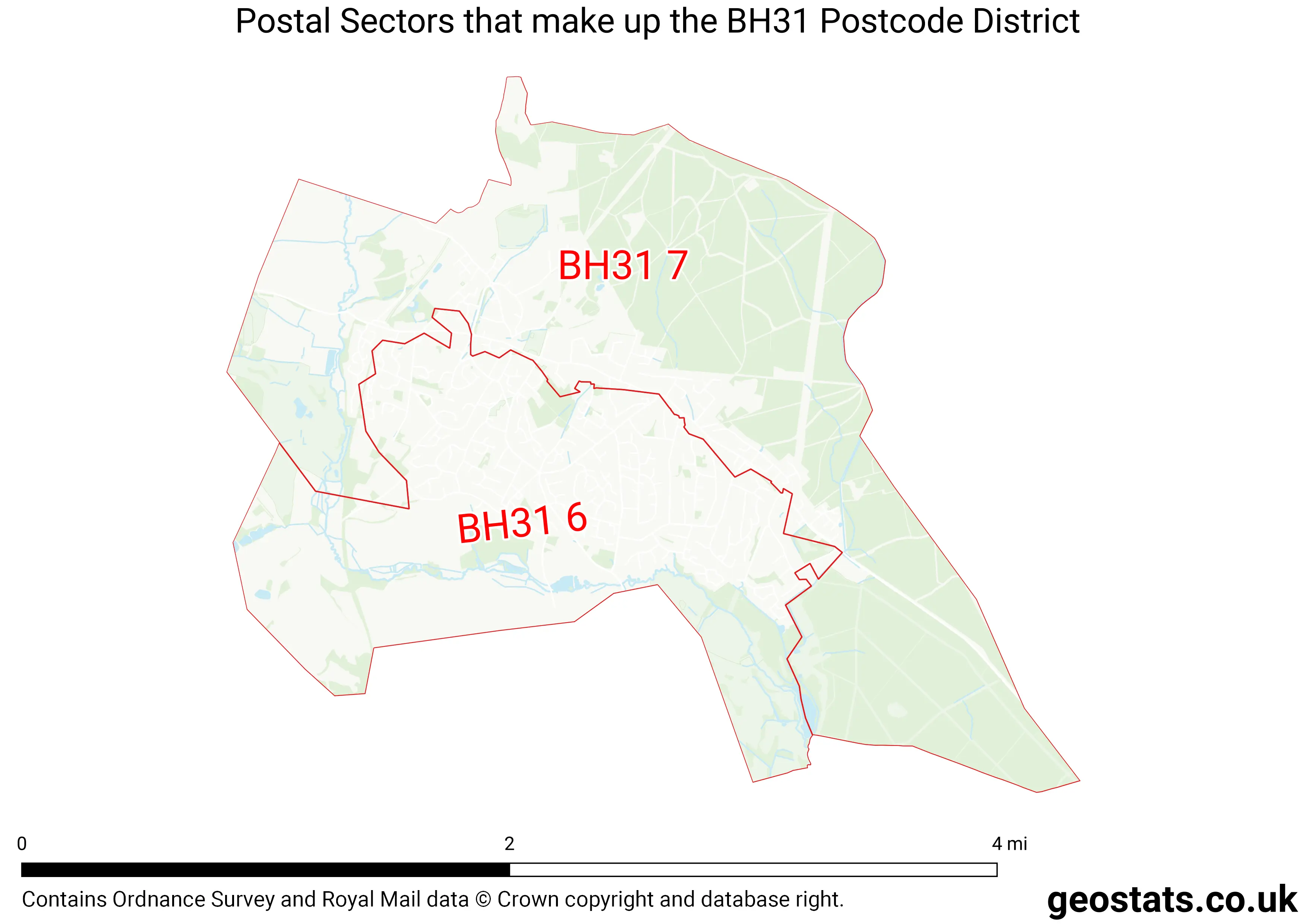 Map of the BH31  District