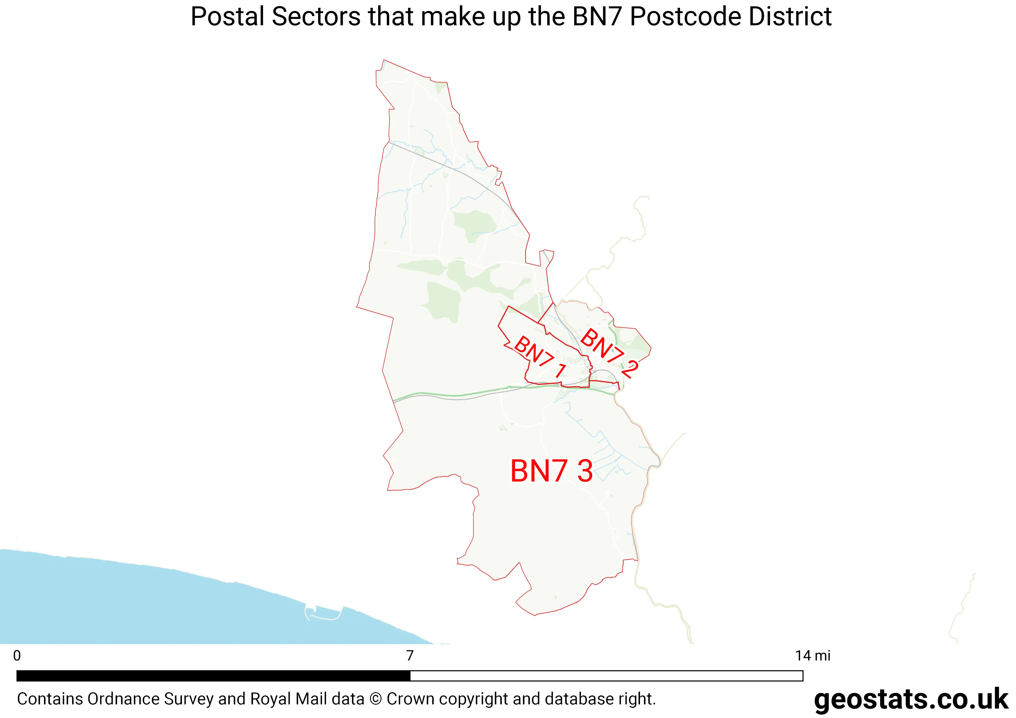 Map of the BN7  District