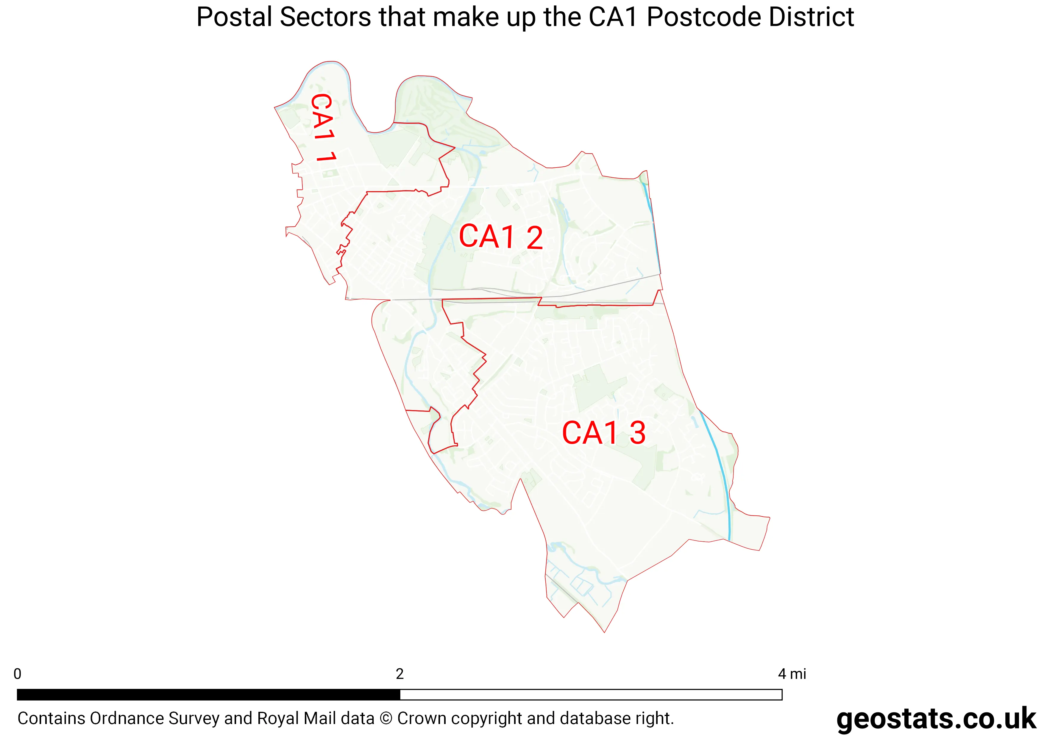 Map of the CA1  District