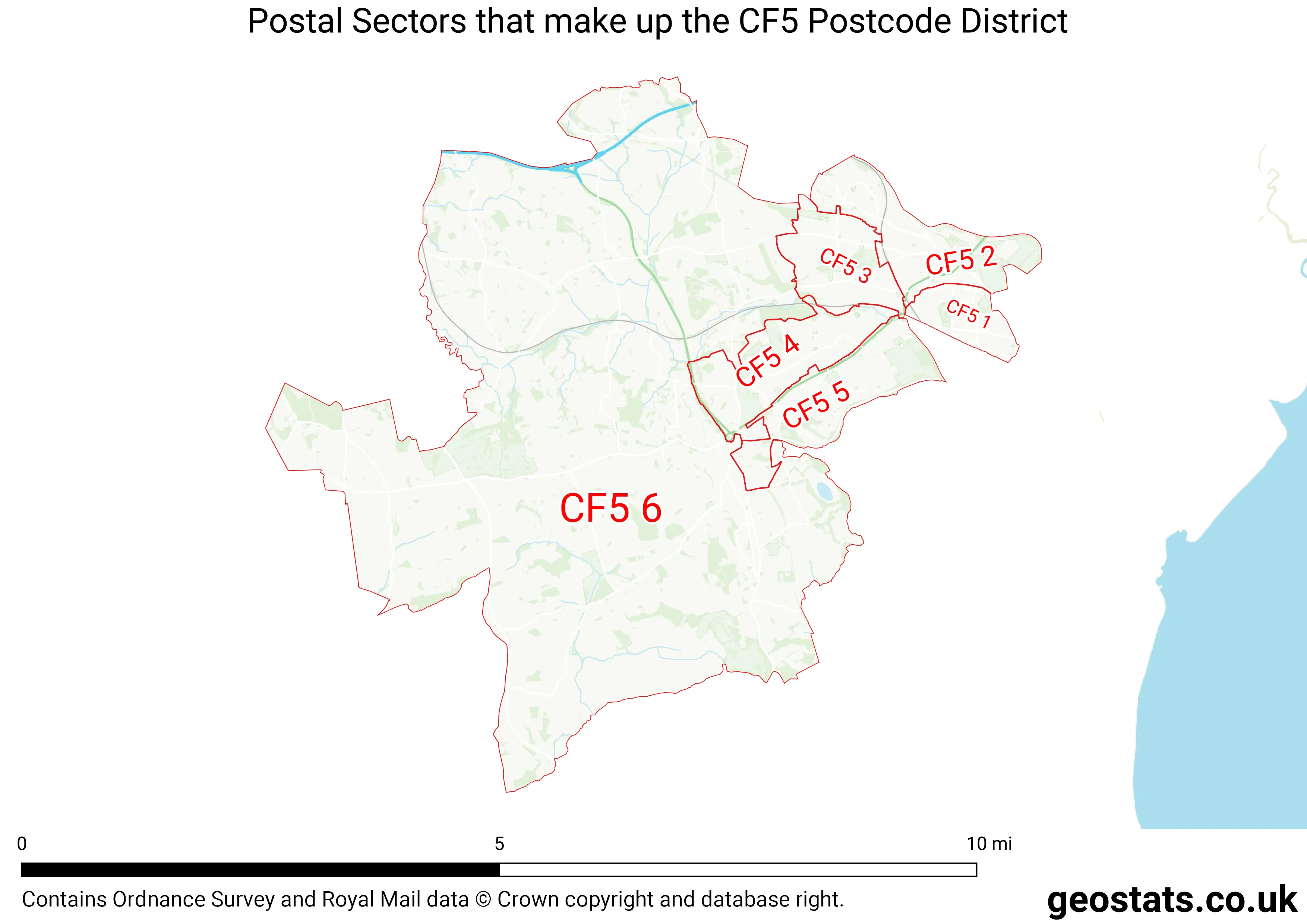 Map of the CF5  District
