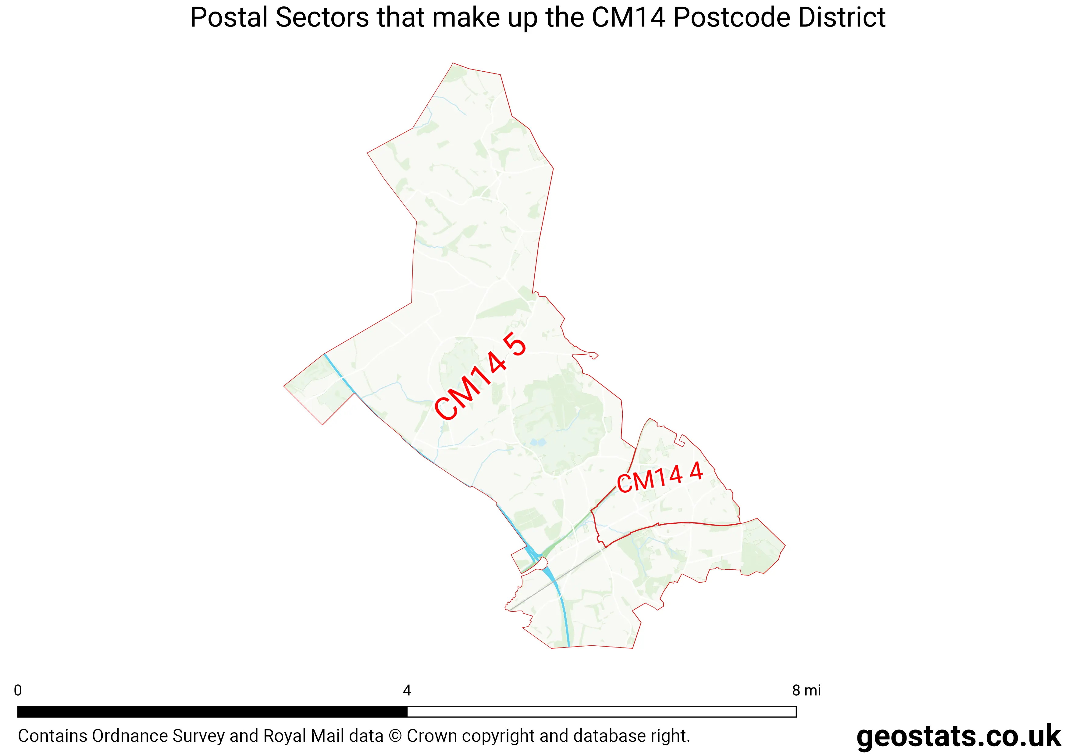 Map of the CM14  District