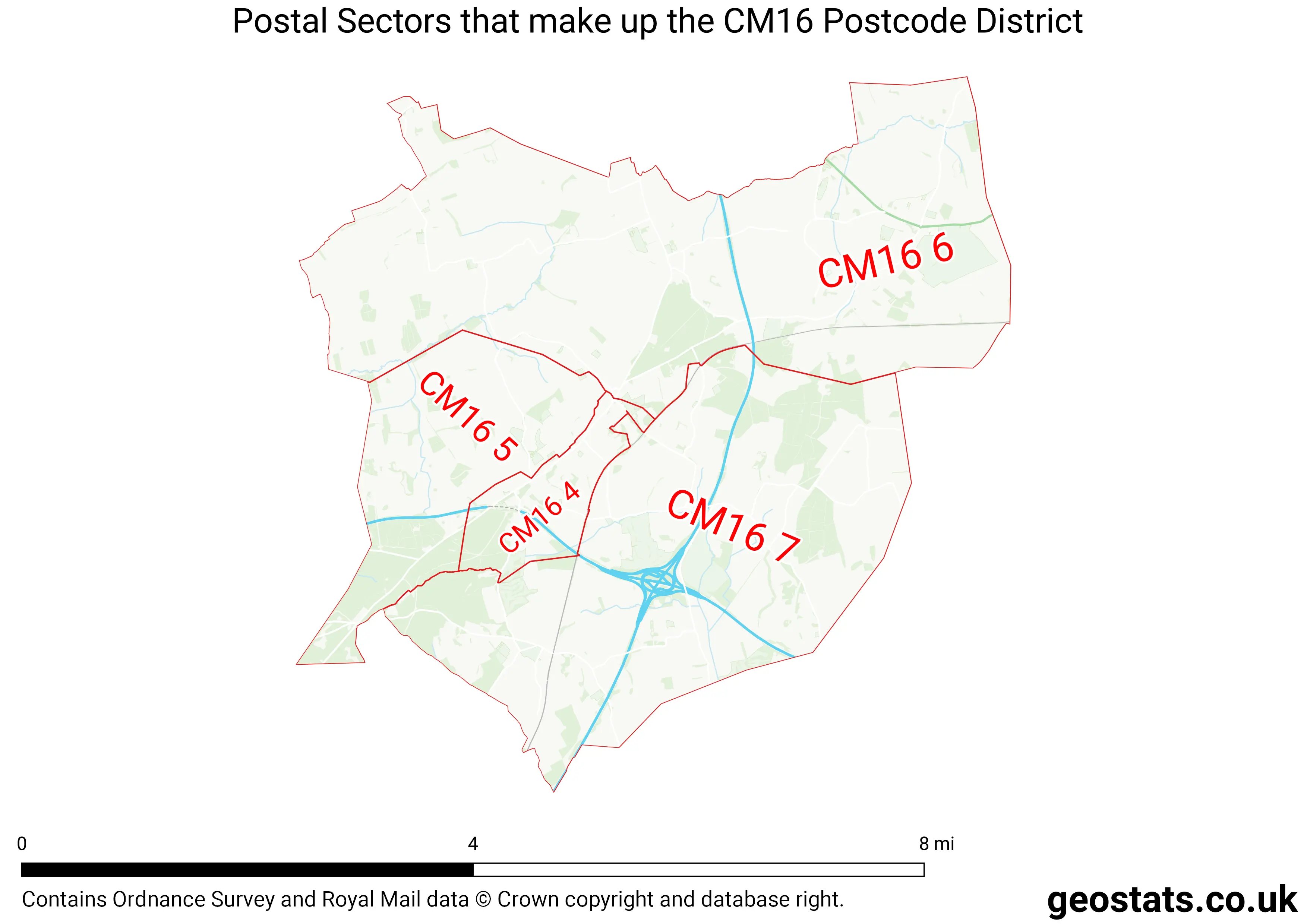 Map of the CM16  District