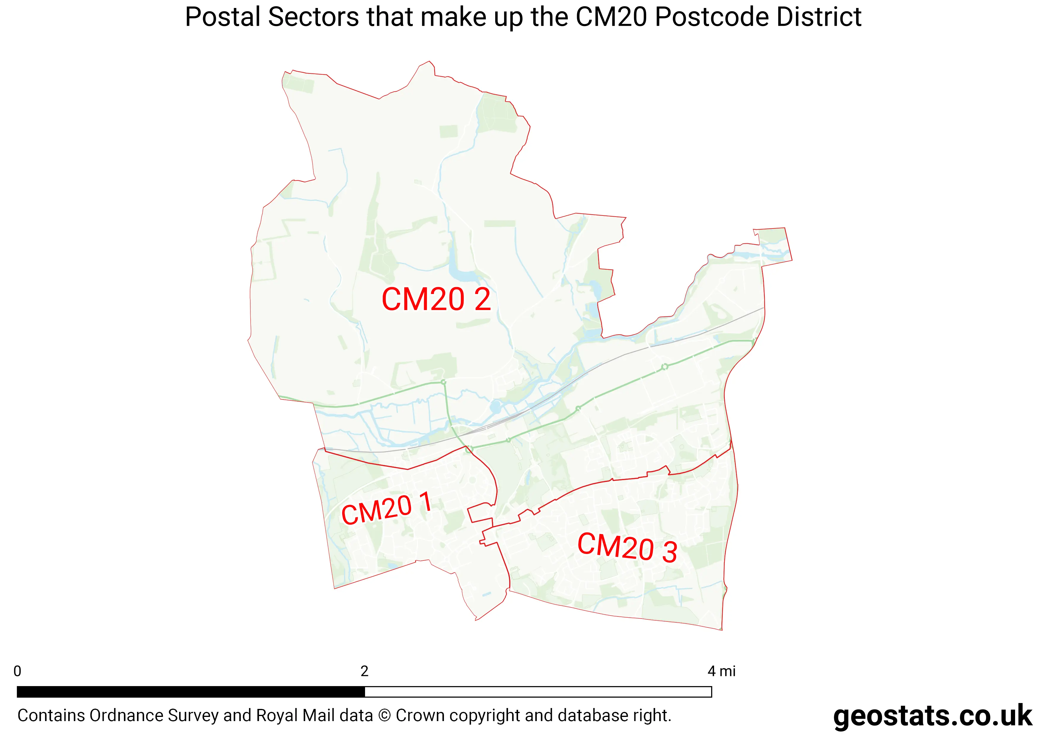 Map of the CM20  District