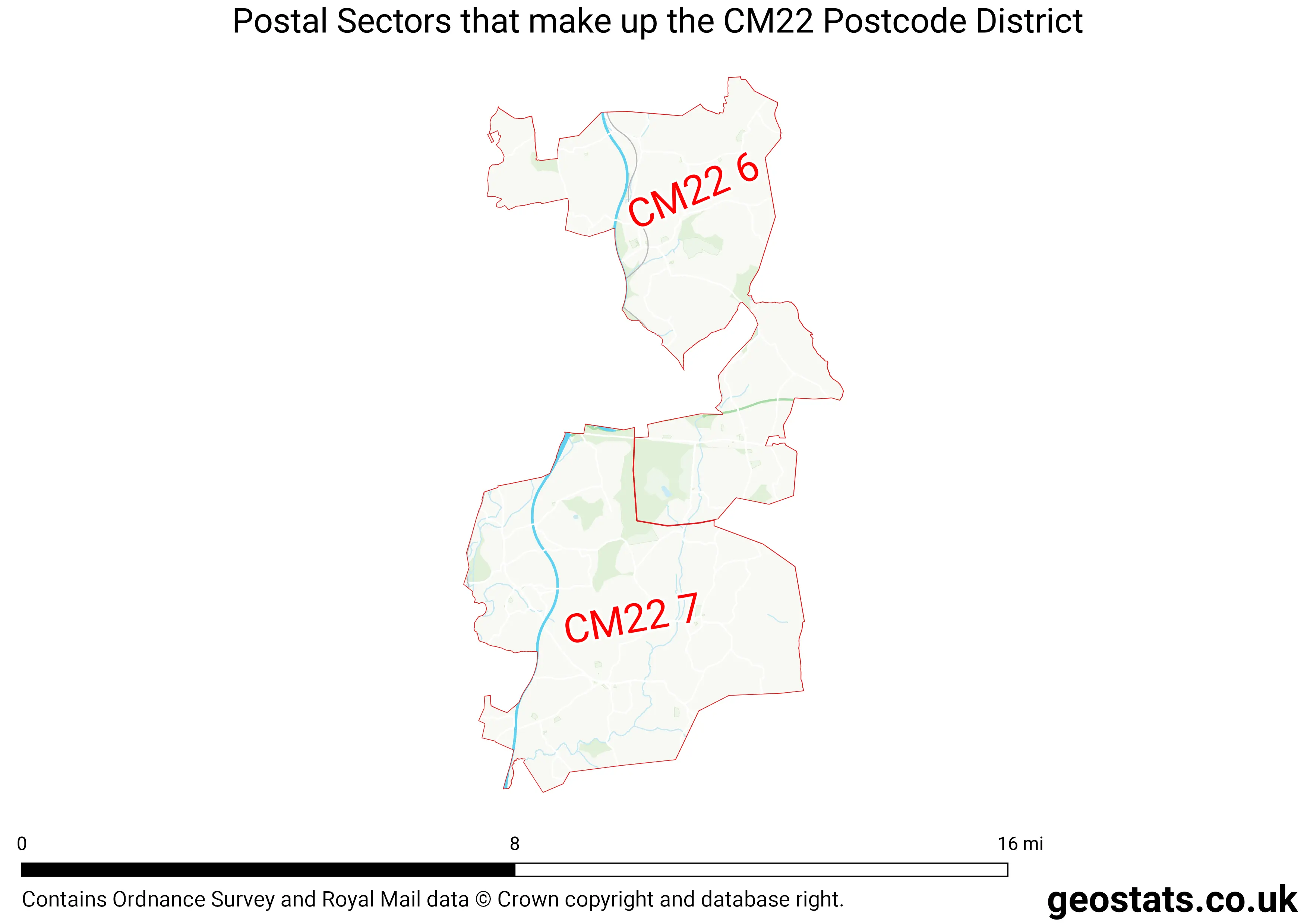 Map of the CM22  District
