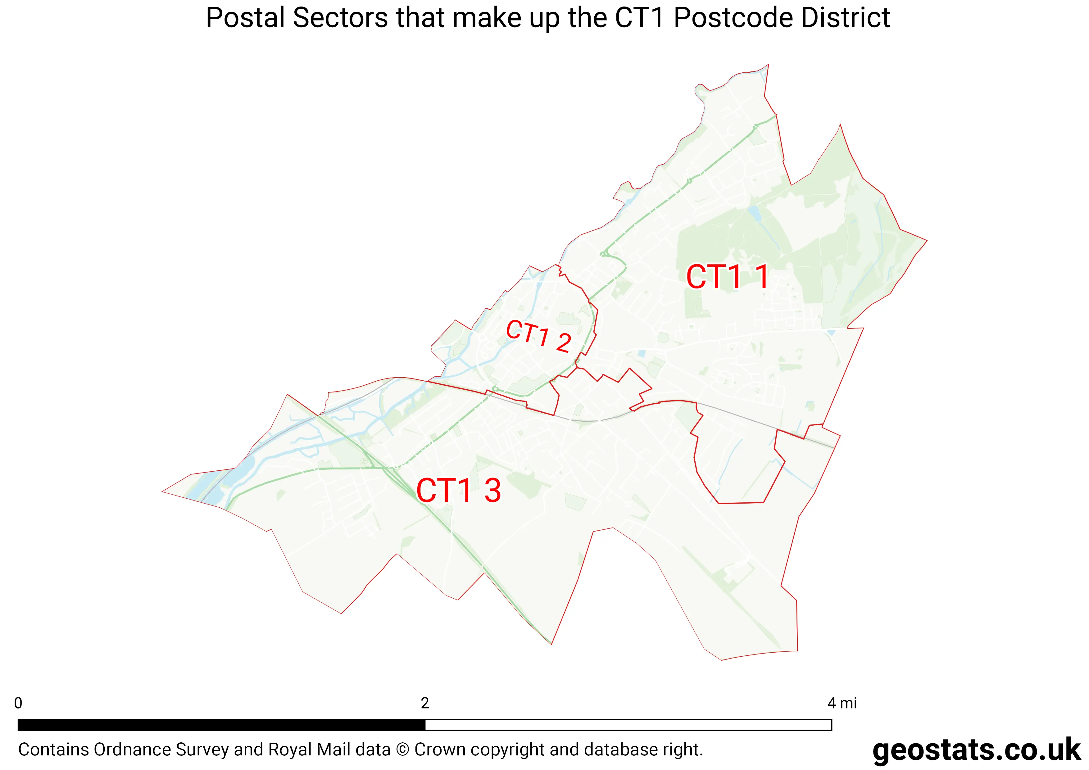 Map of the CT1  District