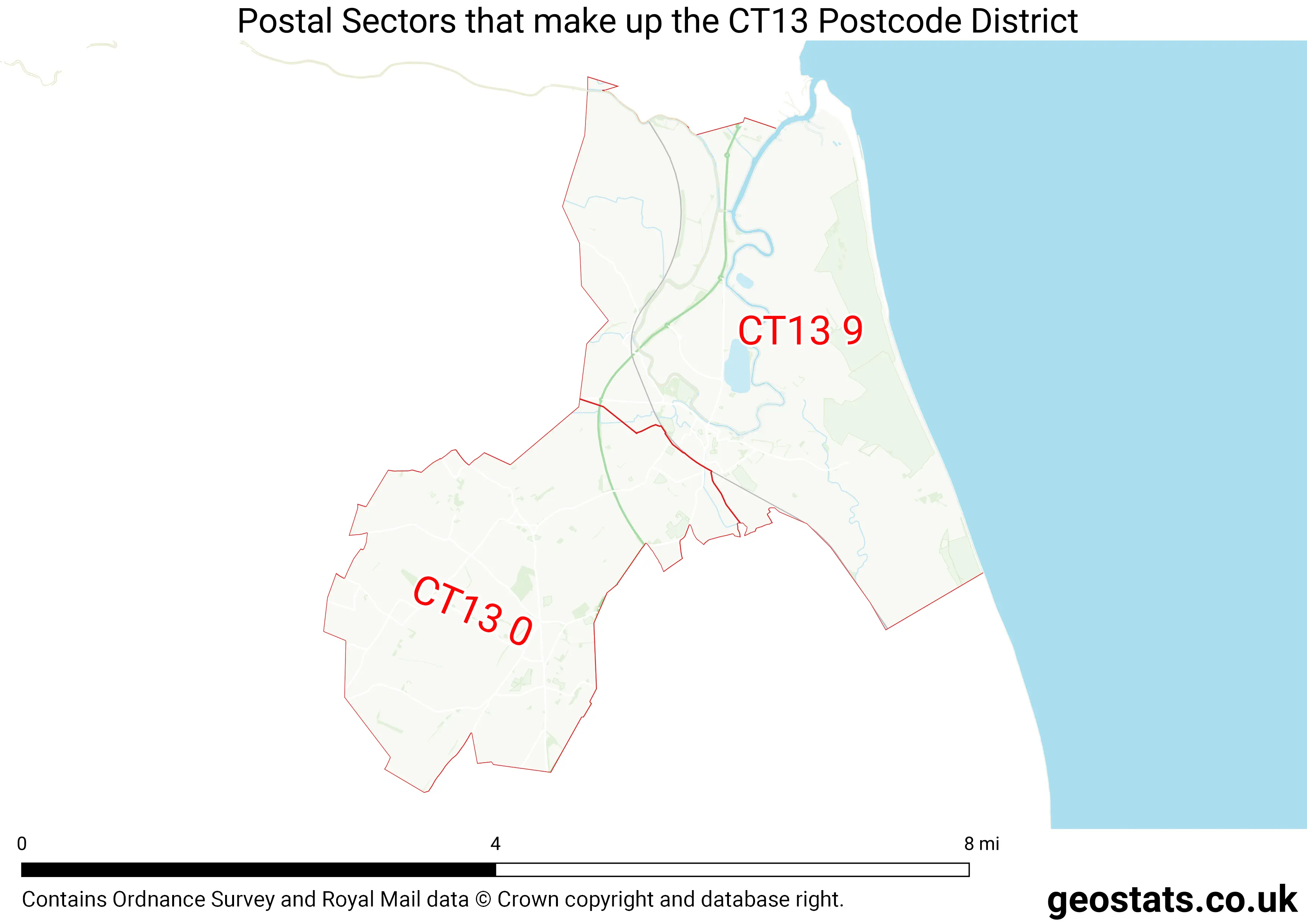 Map of the CT13  District