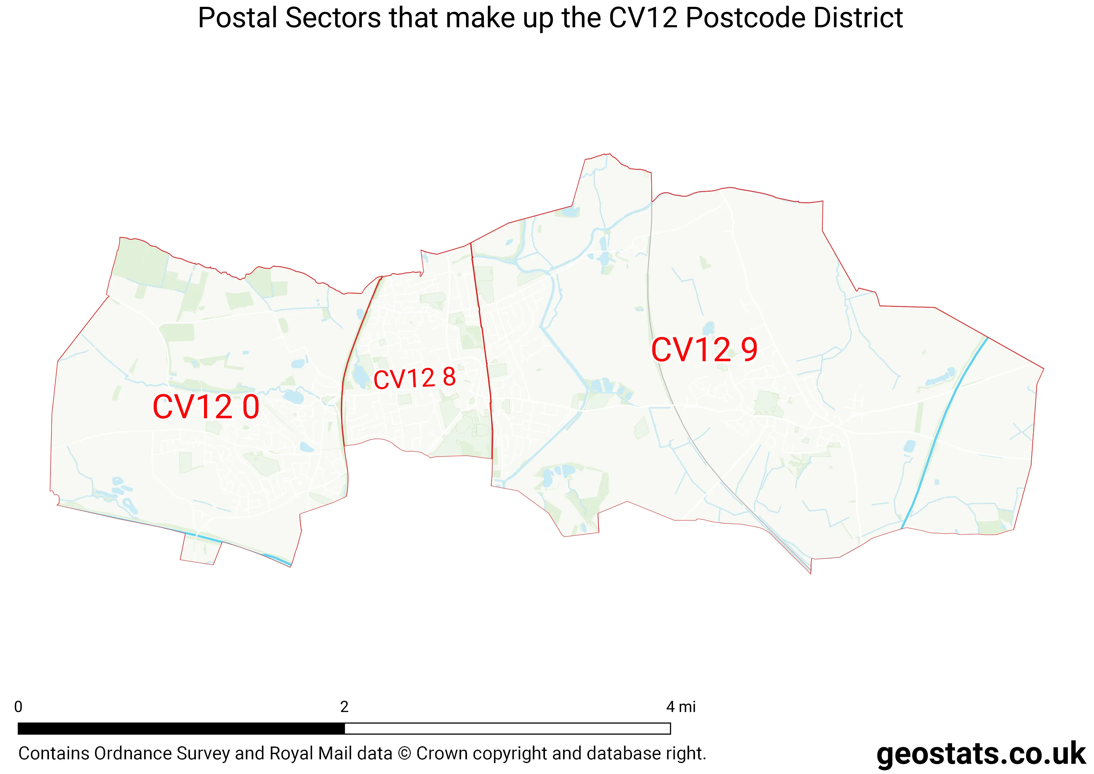 Map of the CV12  District