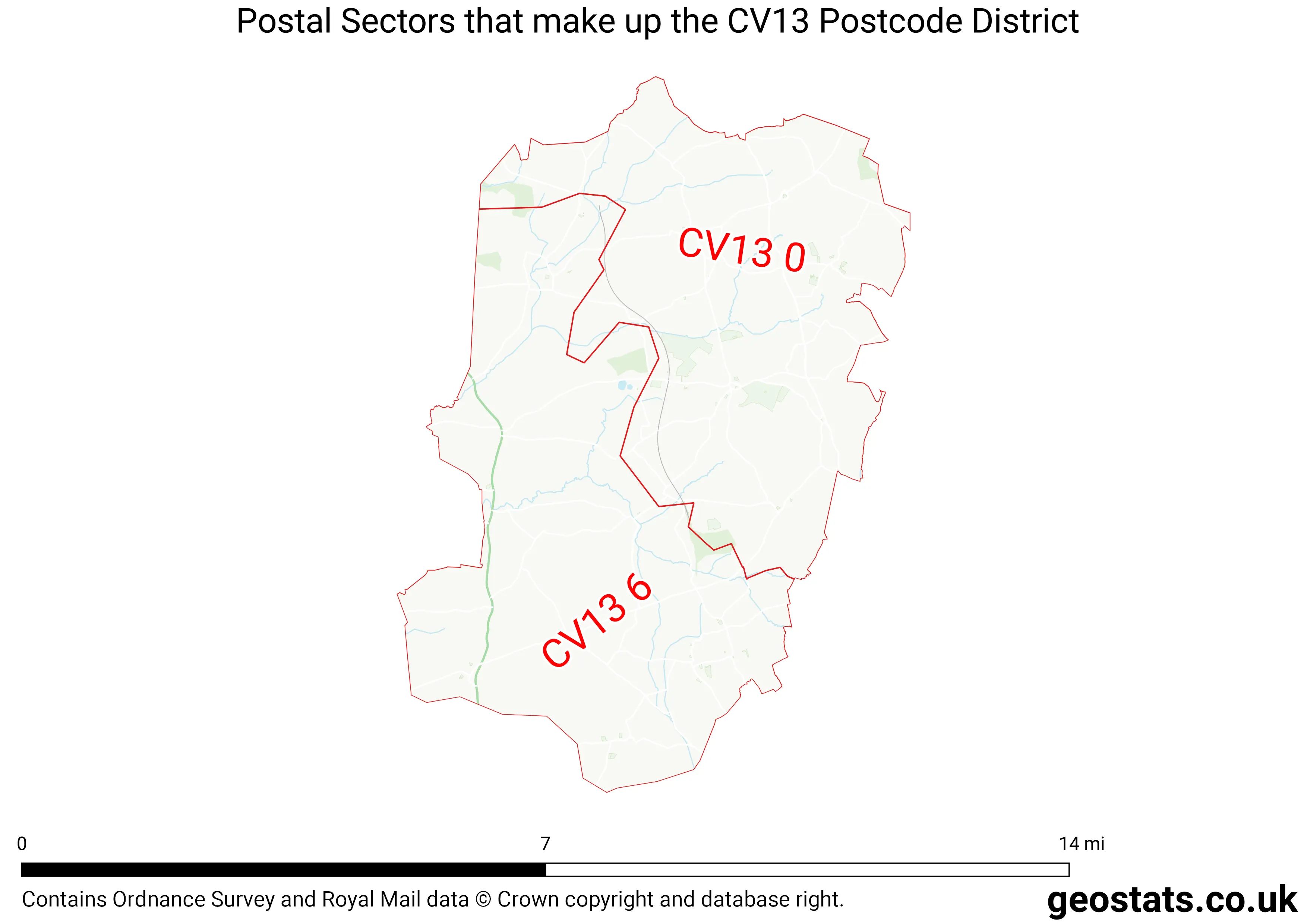Map of the CV13  District
