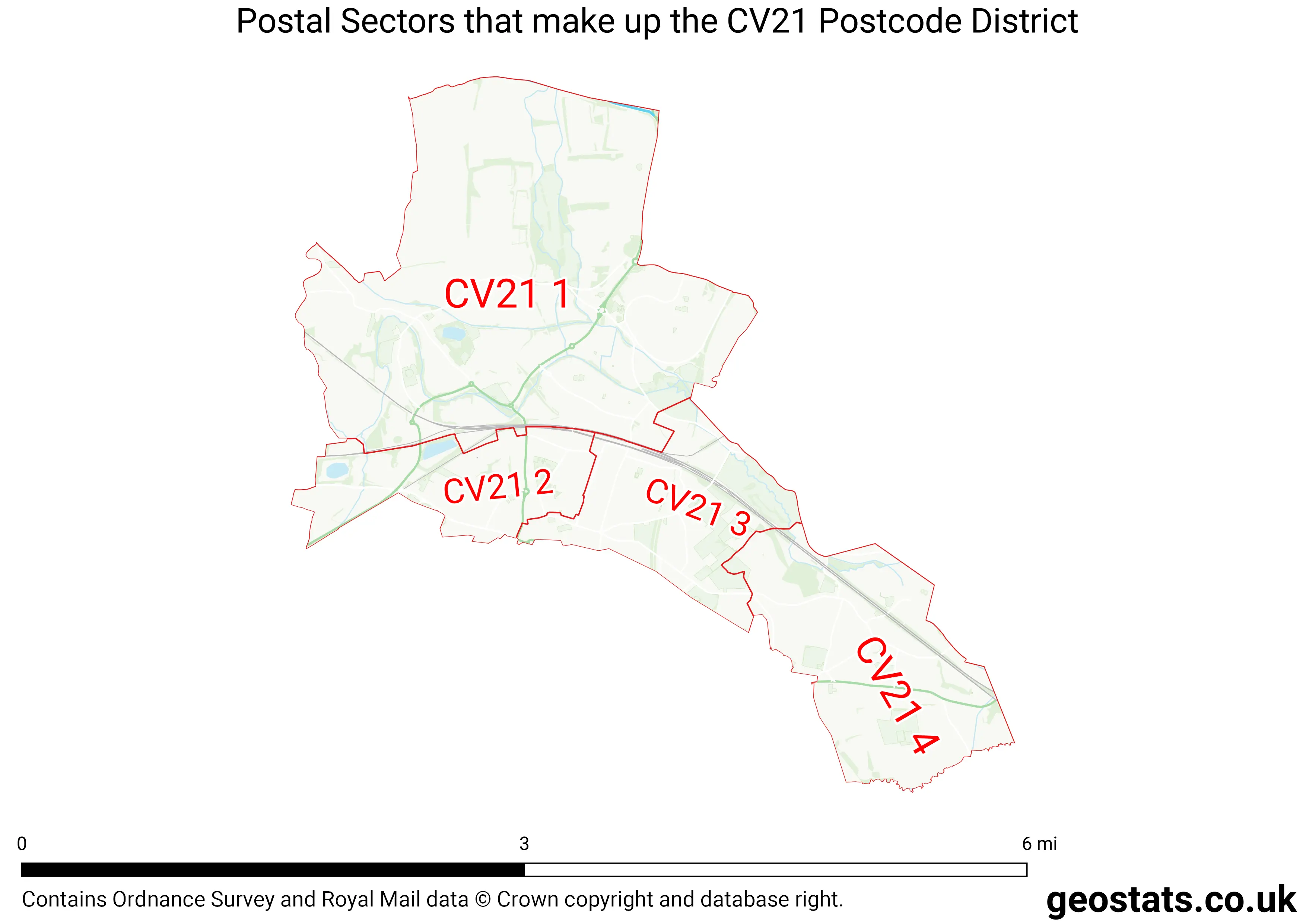 Map of the CV21  District