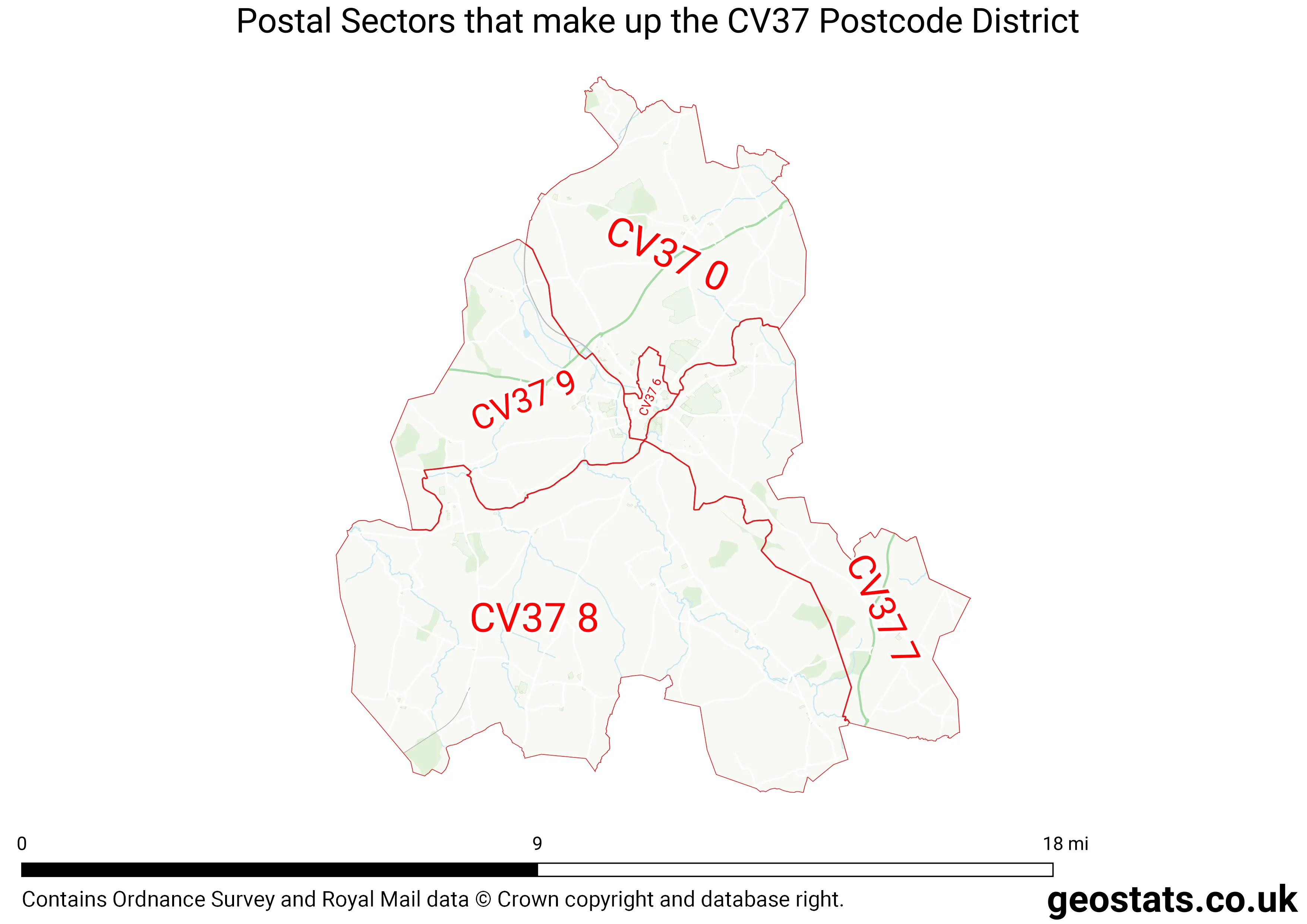 Map of the CV37  District