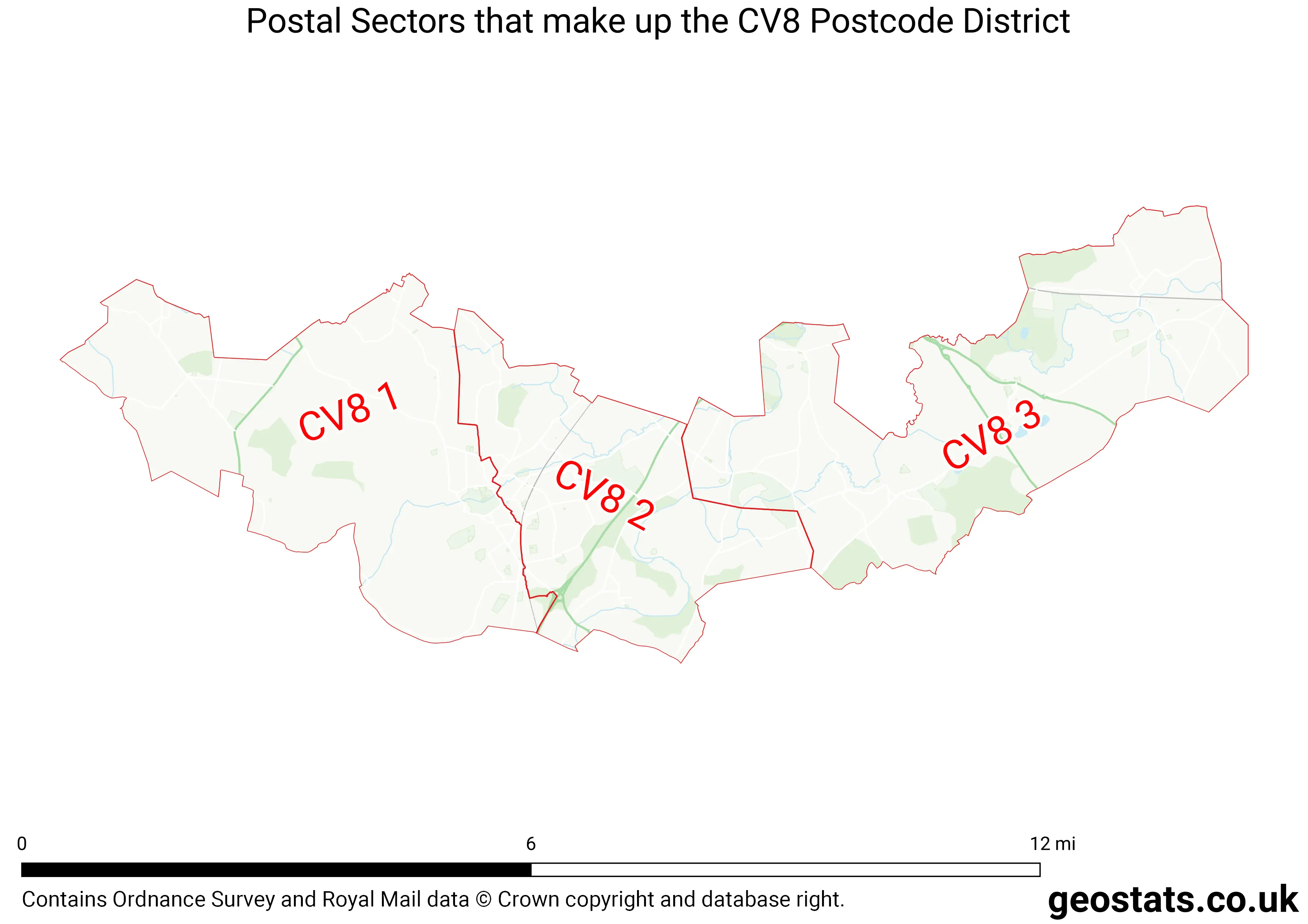 Map of the CV8  District