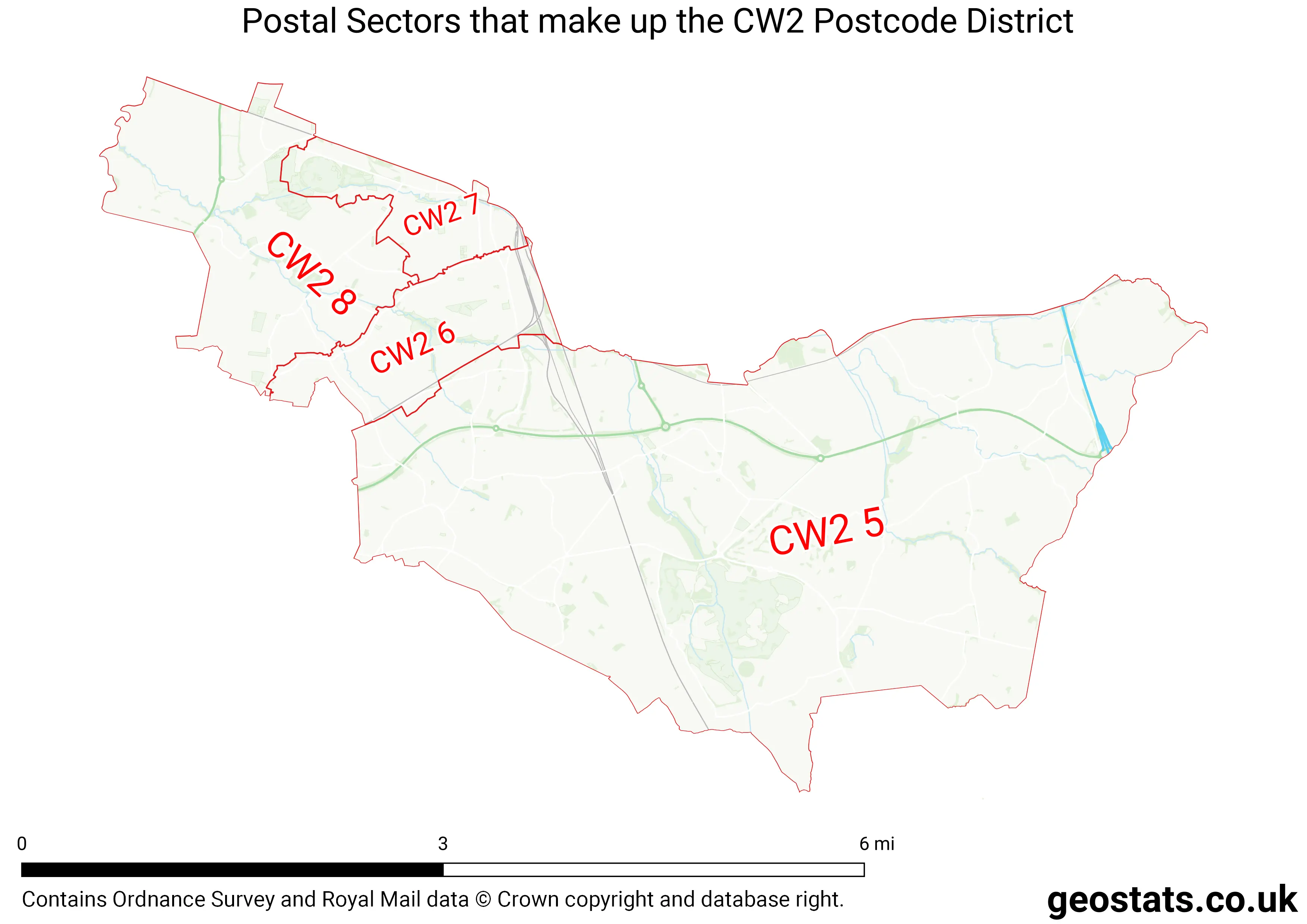 Map of the CW2  District