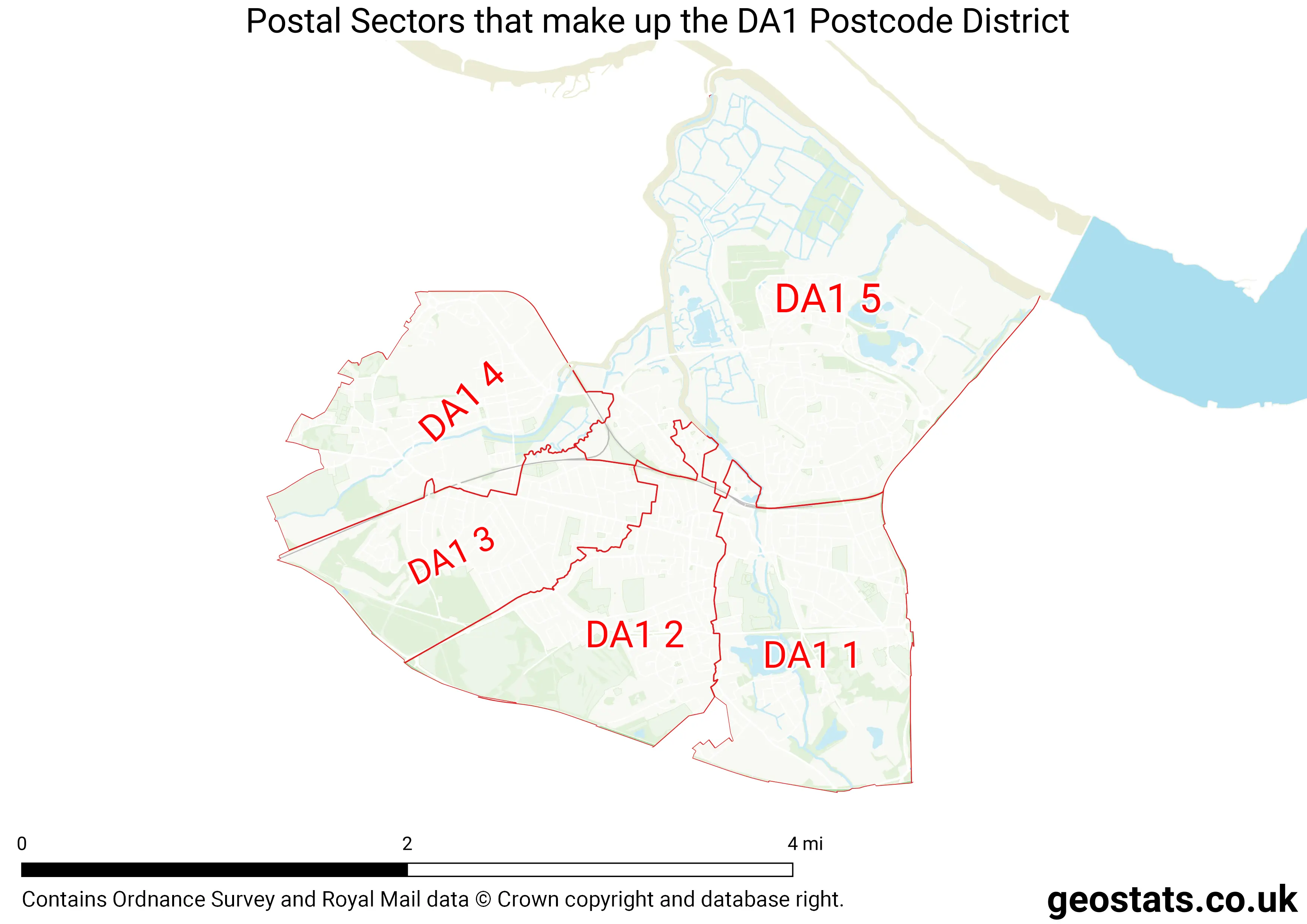 Map of the DA1  District