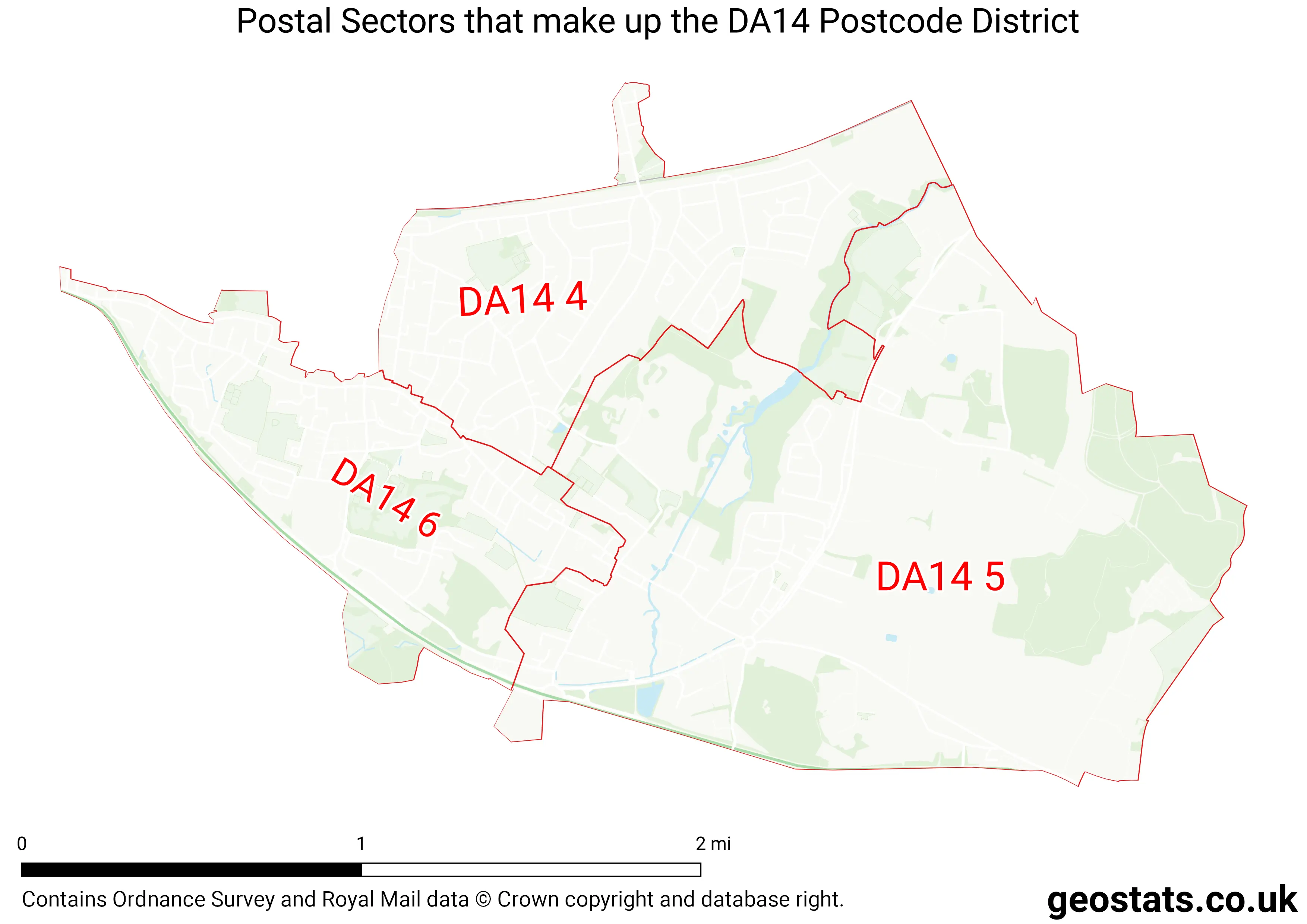 Map of the DA14  District