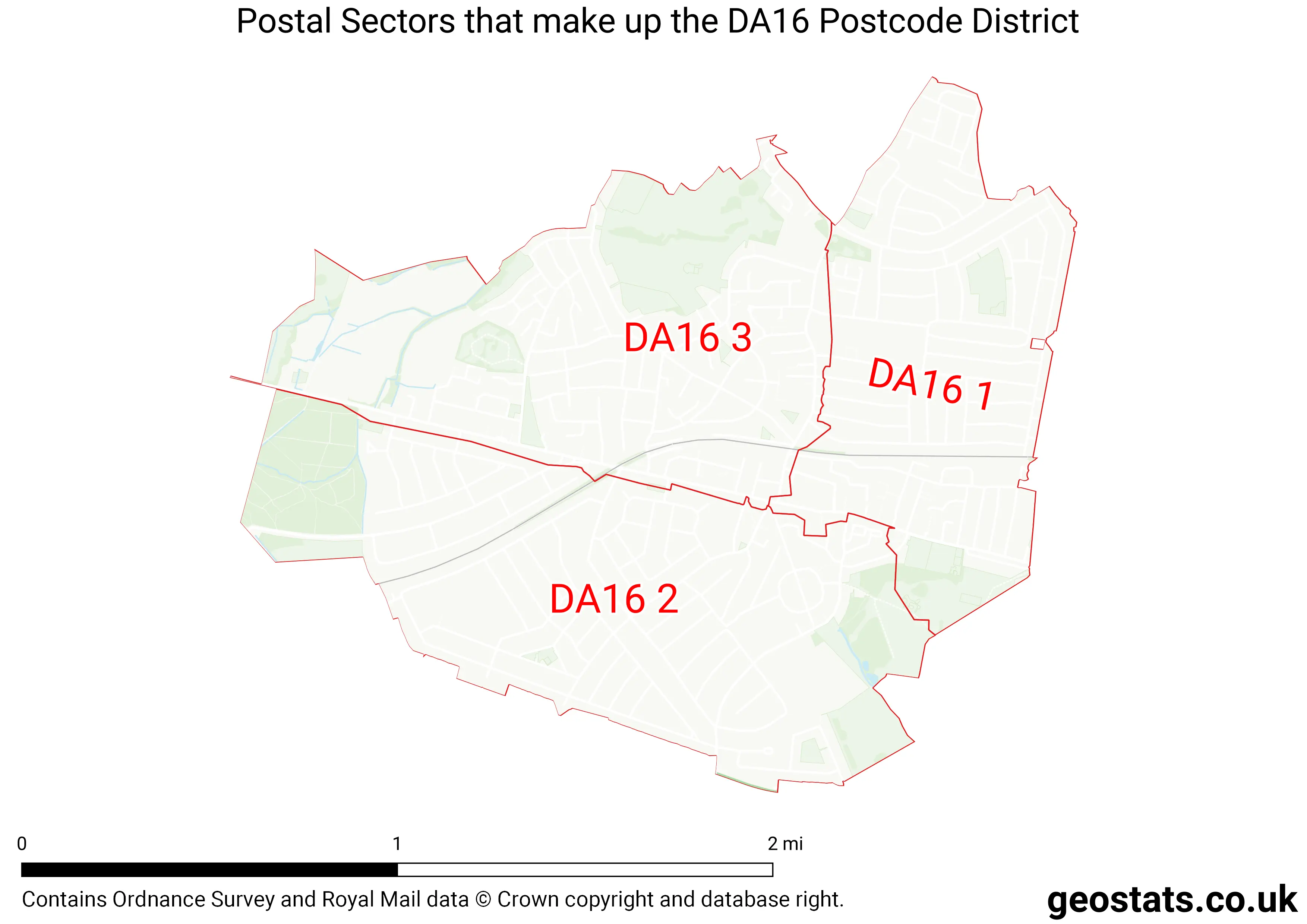 Map of the DA16  District