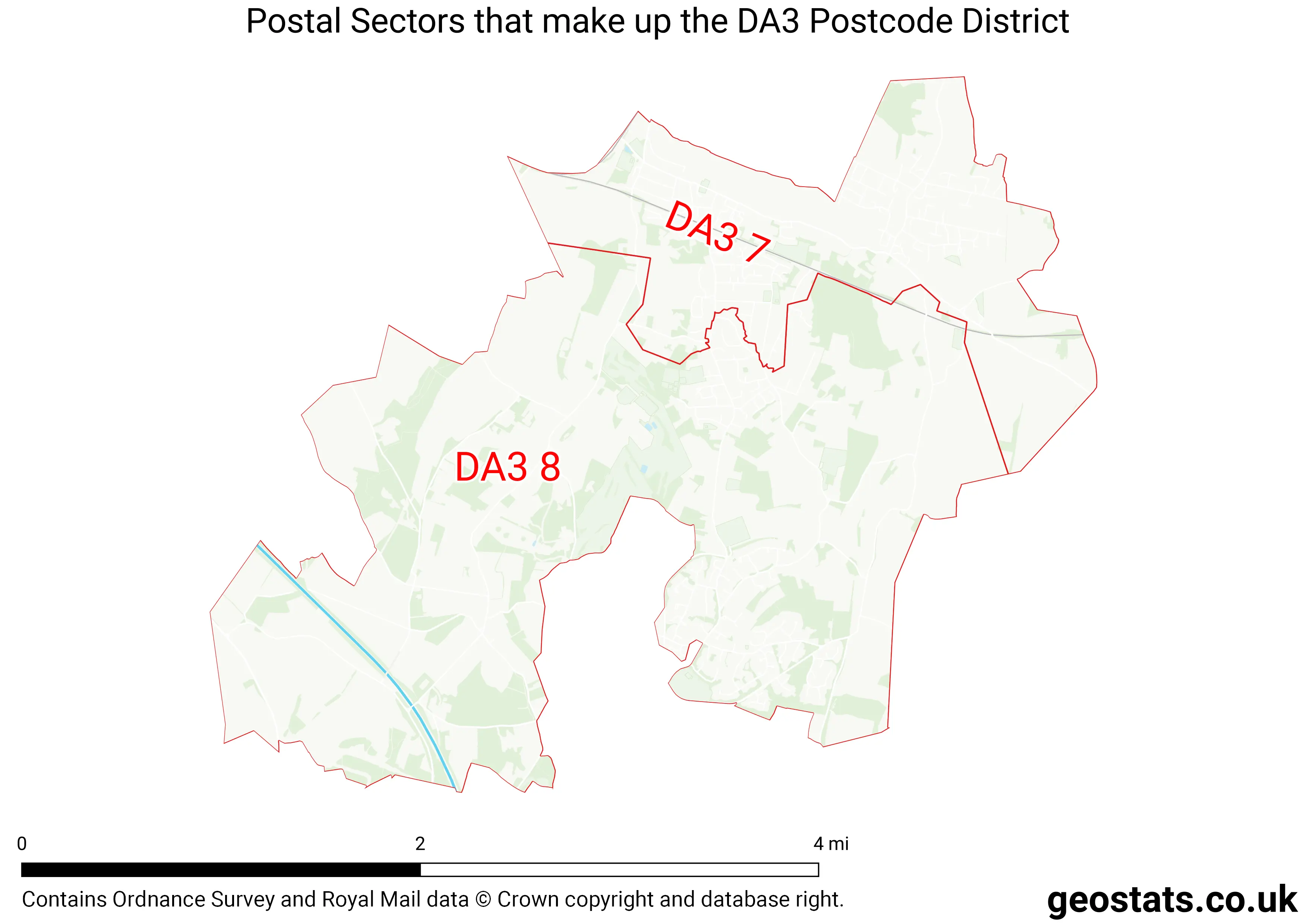 Map of the DA3  District