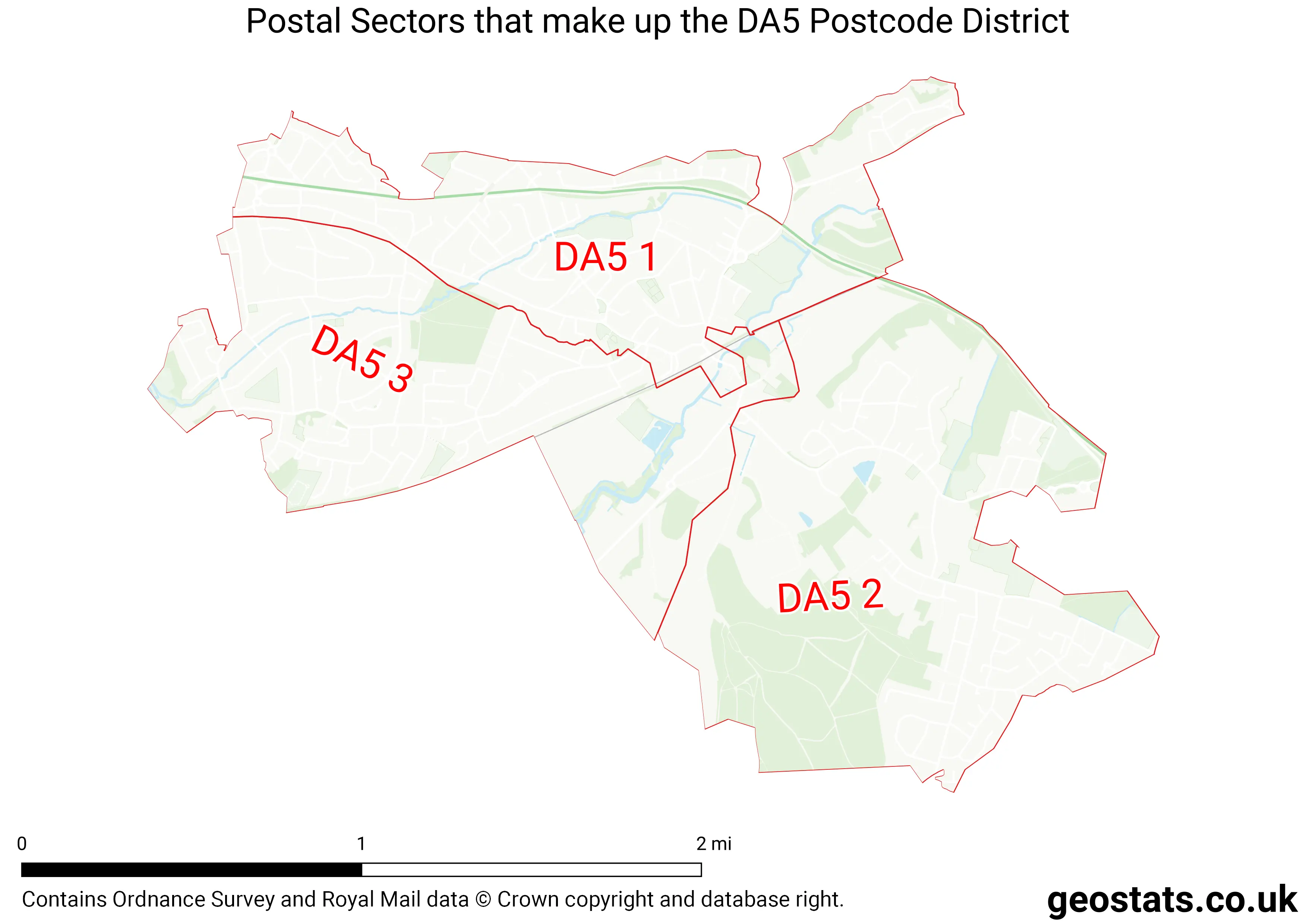 Map of the DA5  District