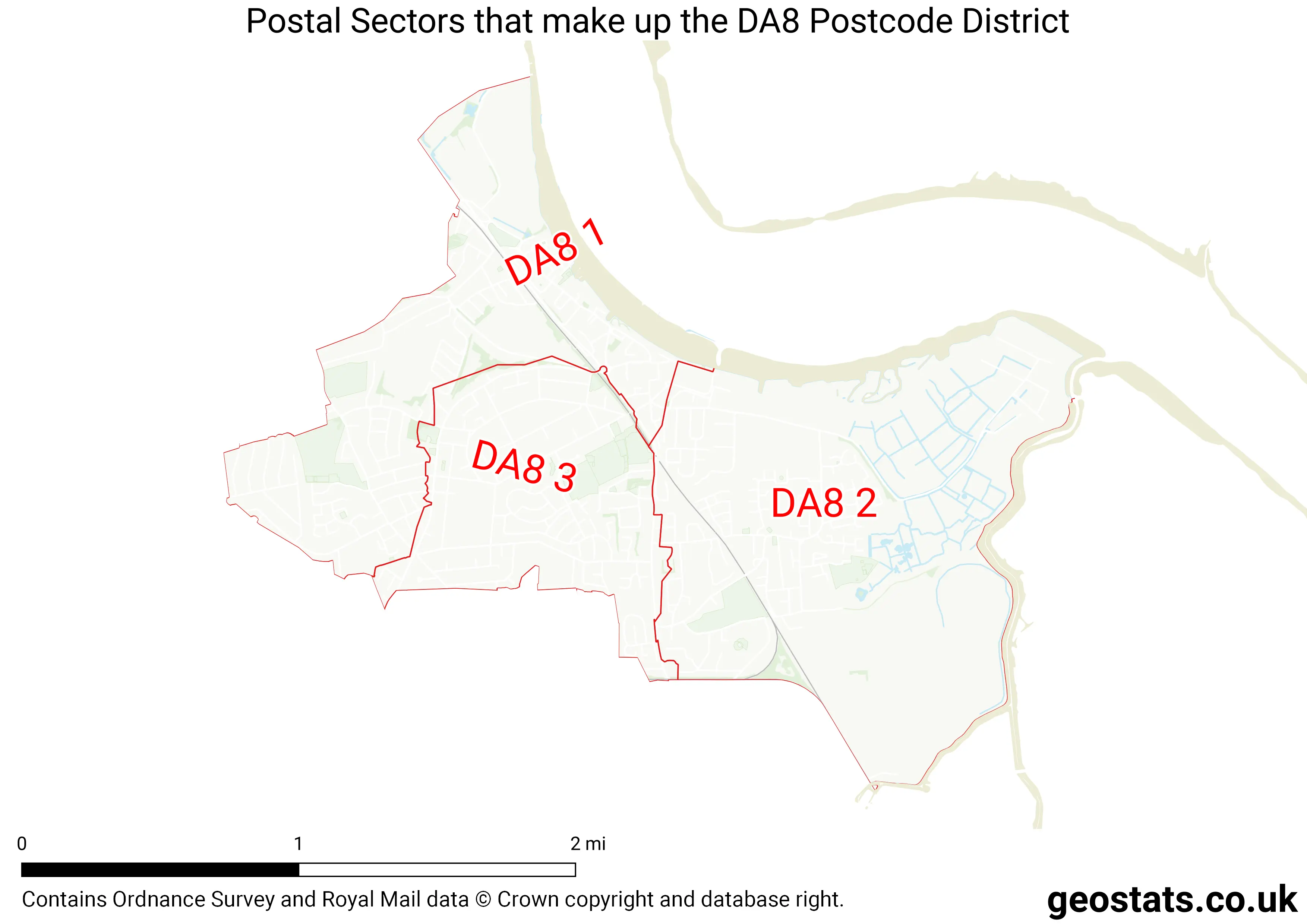 Map of the DA8  District