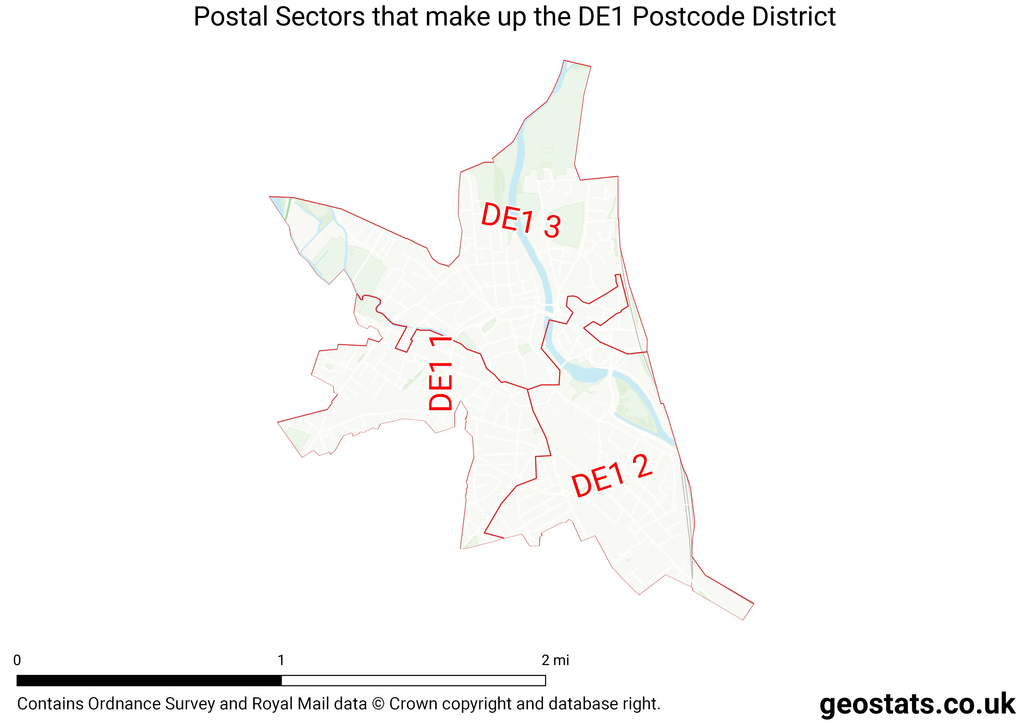 Map of the DE1  District