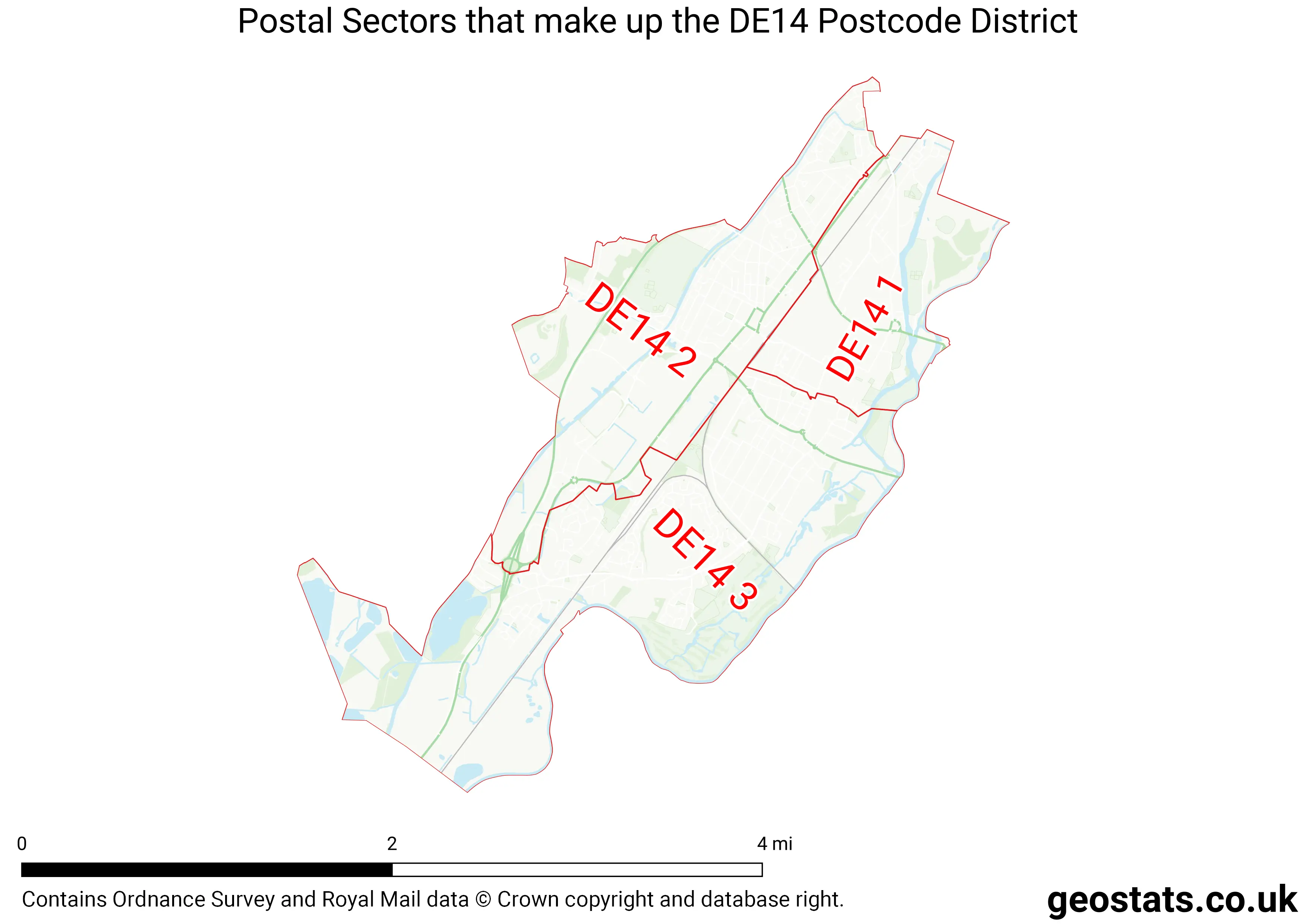 Map of the DE14  District