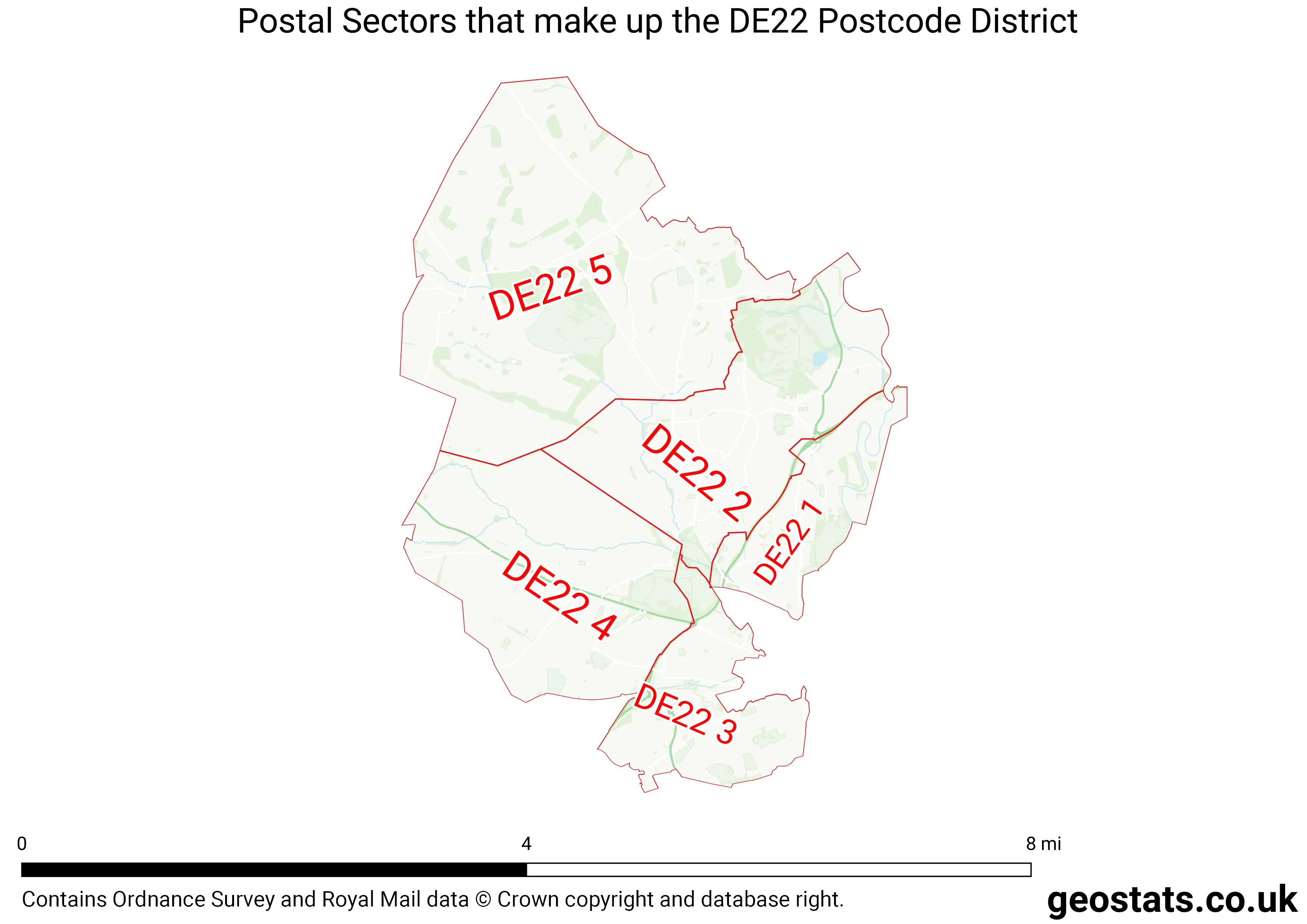 Map of the DE22  District
