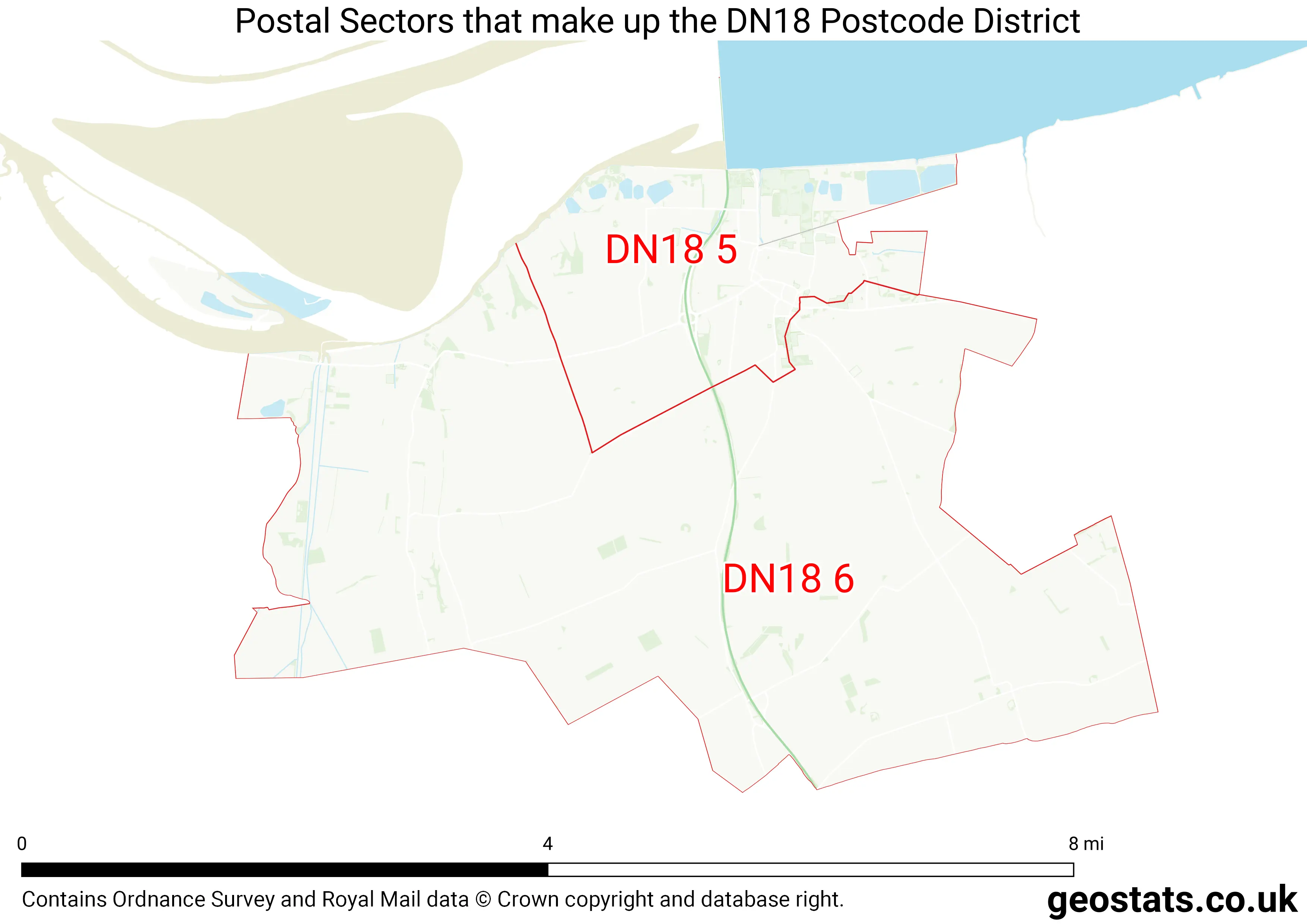 Map of the DN18  District