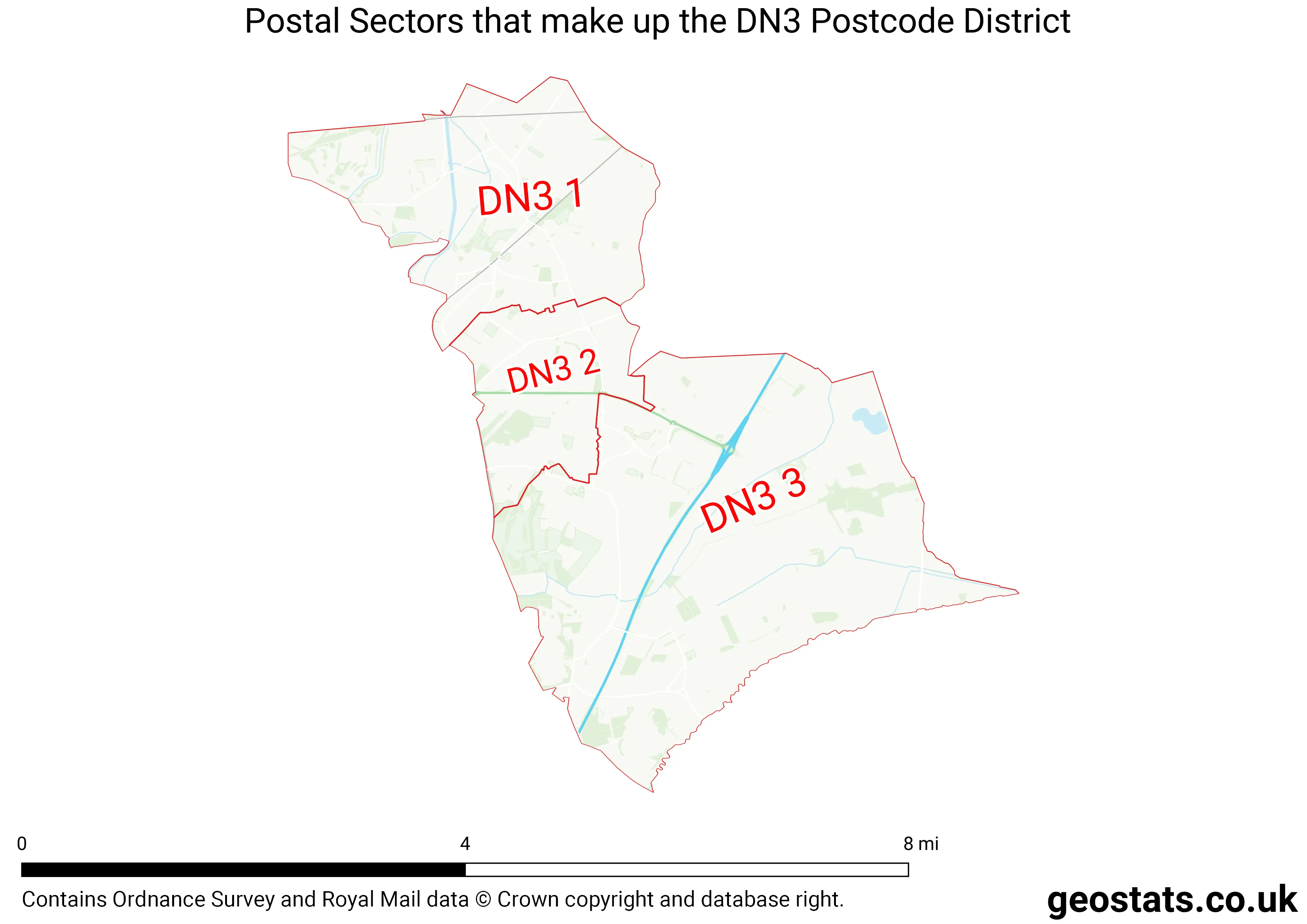 Map of the DN3  District