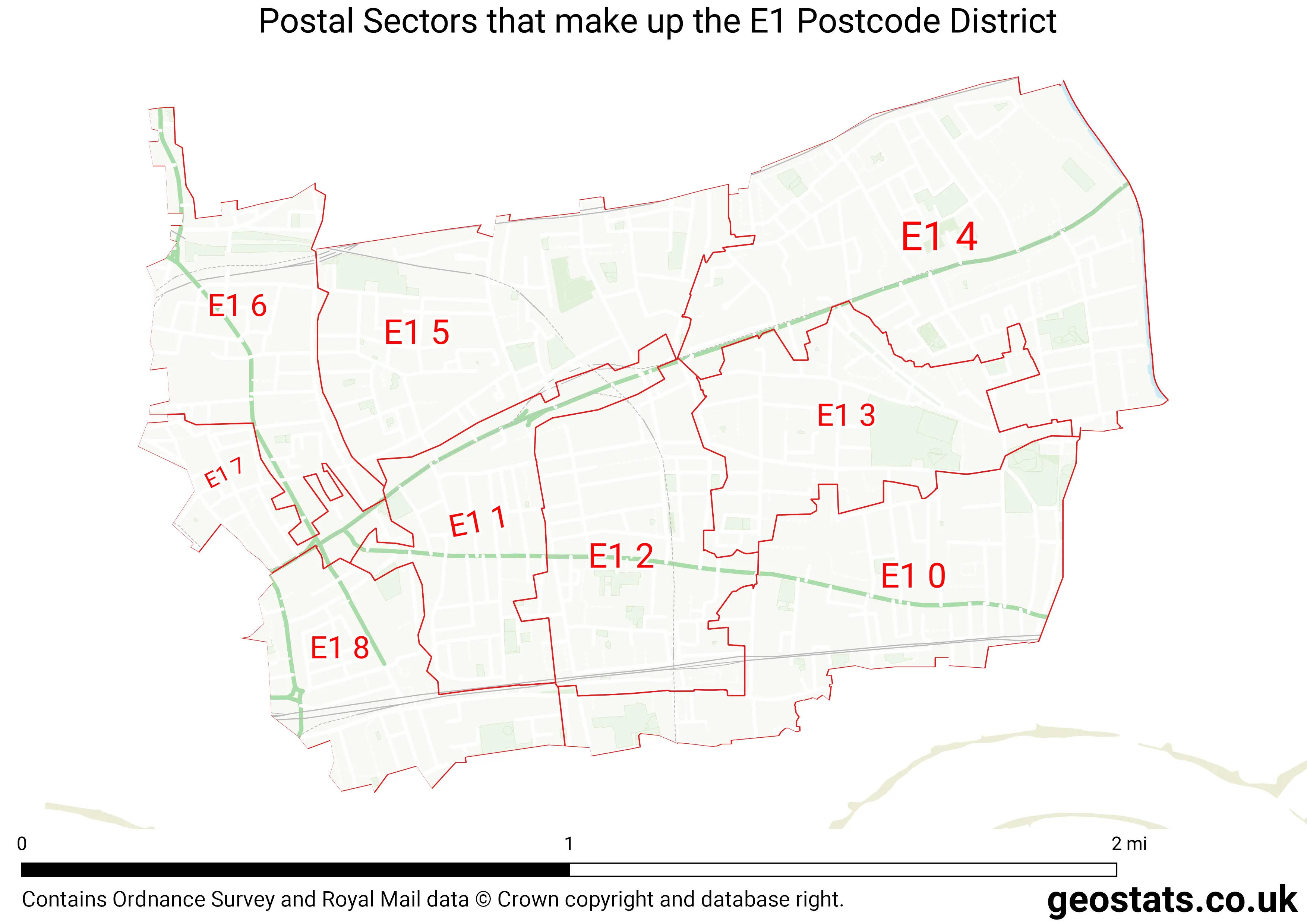 Map of the E1  District